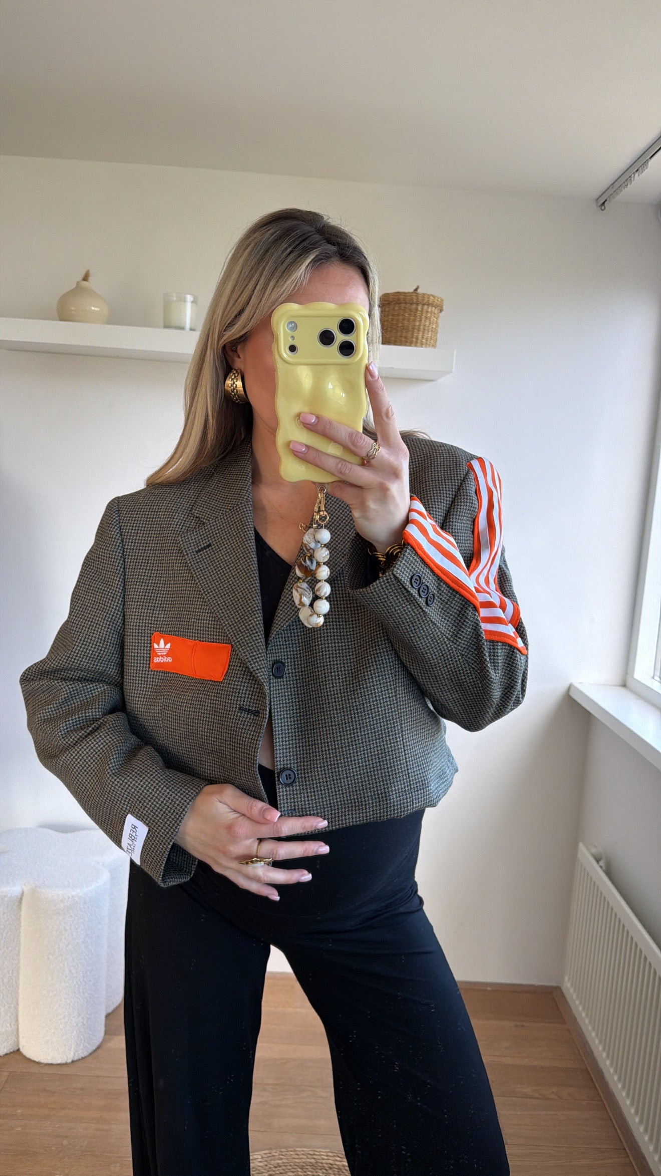 Cropped blazer Adidas - checkred