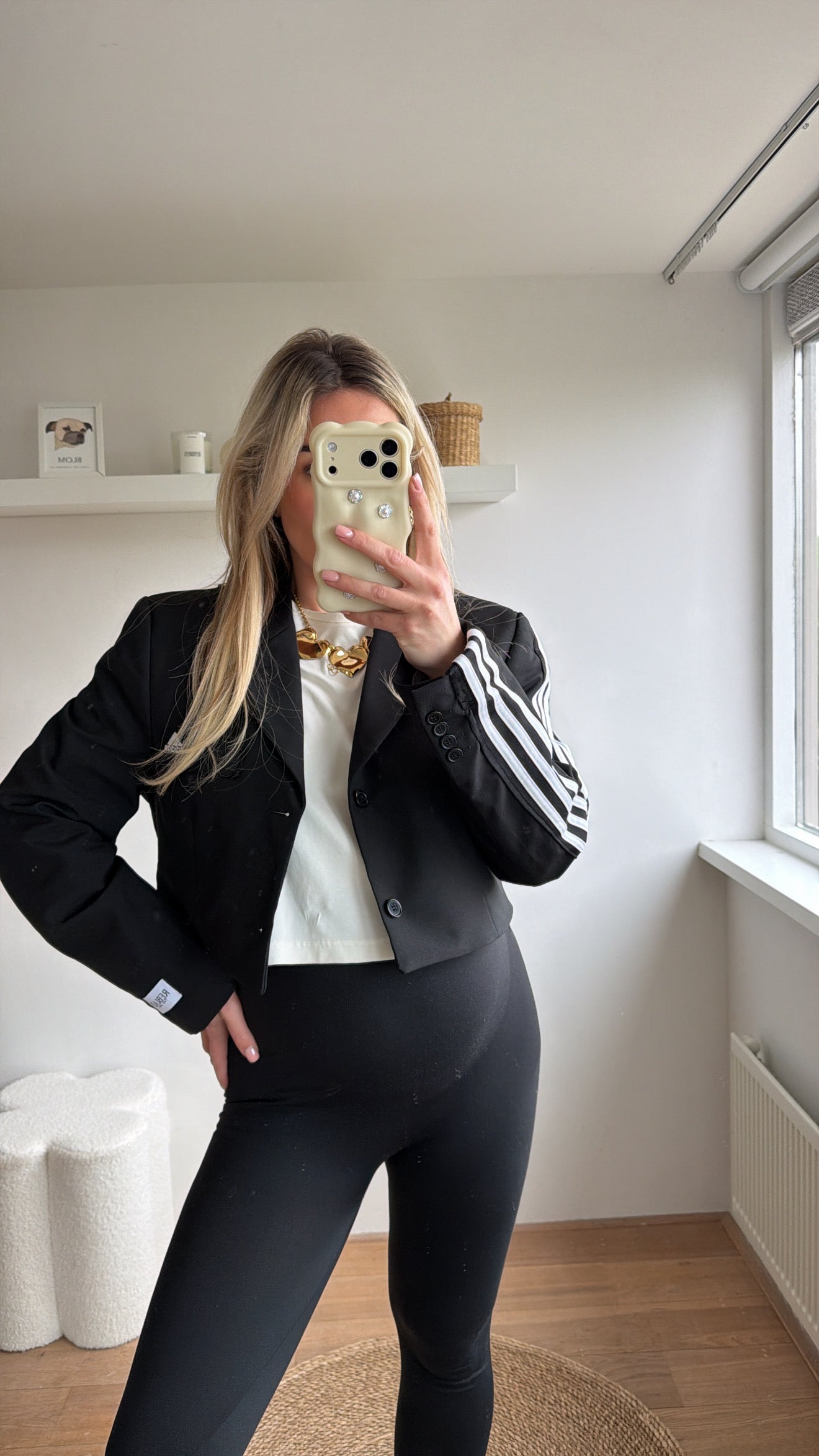 Cropped Adidas blazer - Black