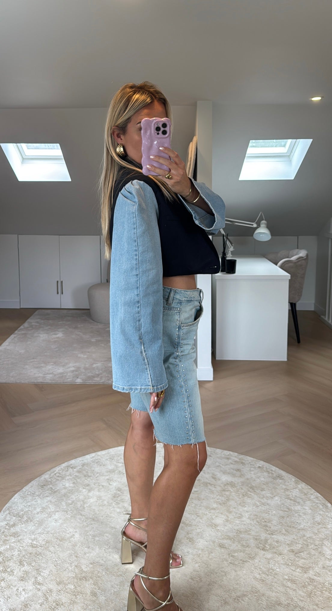 Cropped basic denim