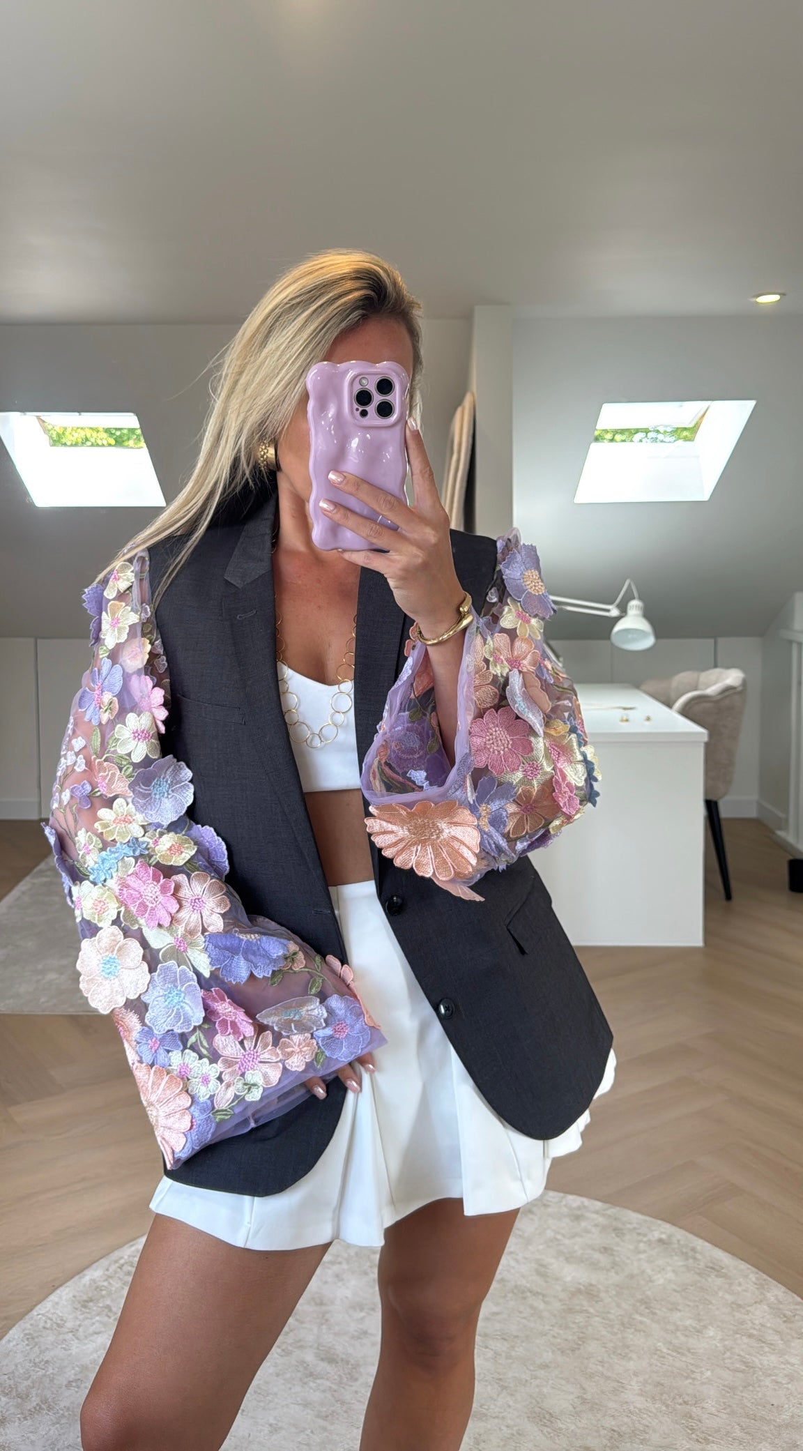 Ligt flower blazer