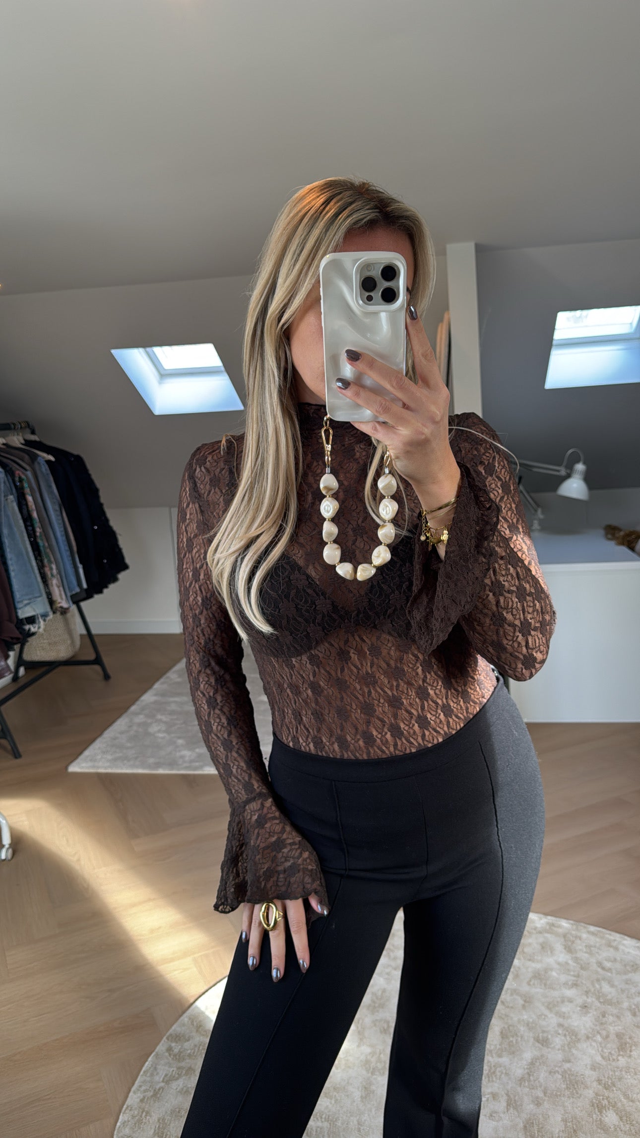 Lace top - Brown
