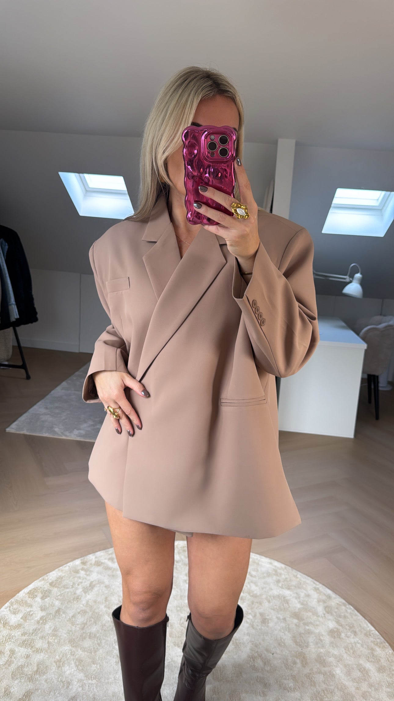 Basic oversized blazer - Camel