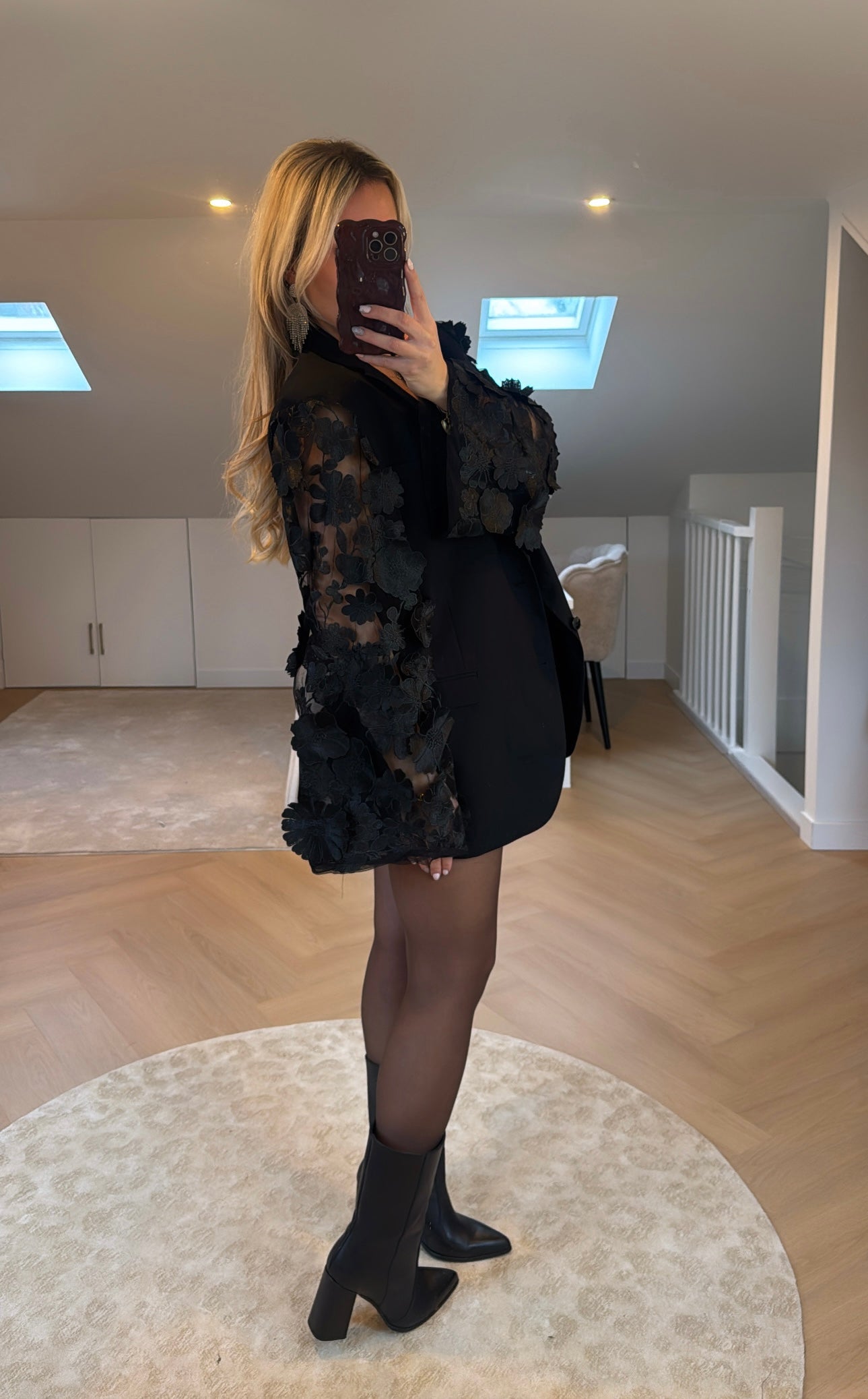 No. 2 - Black flower blazer