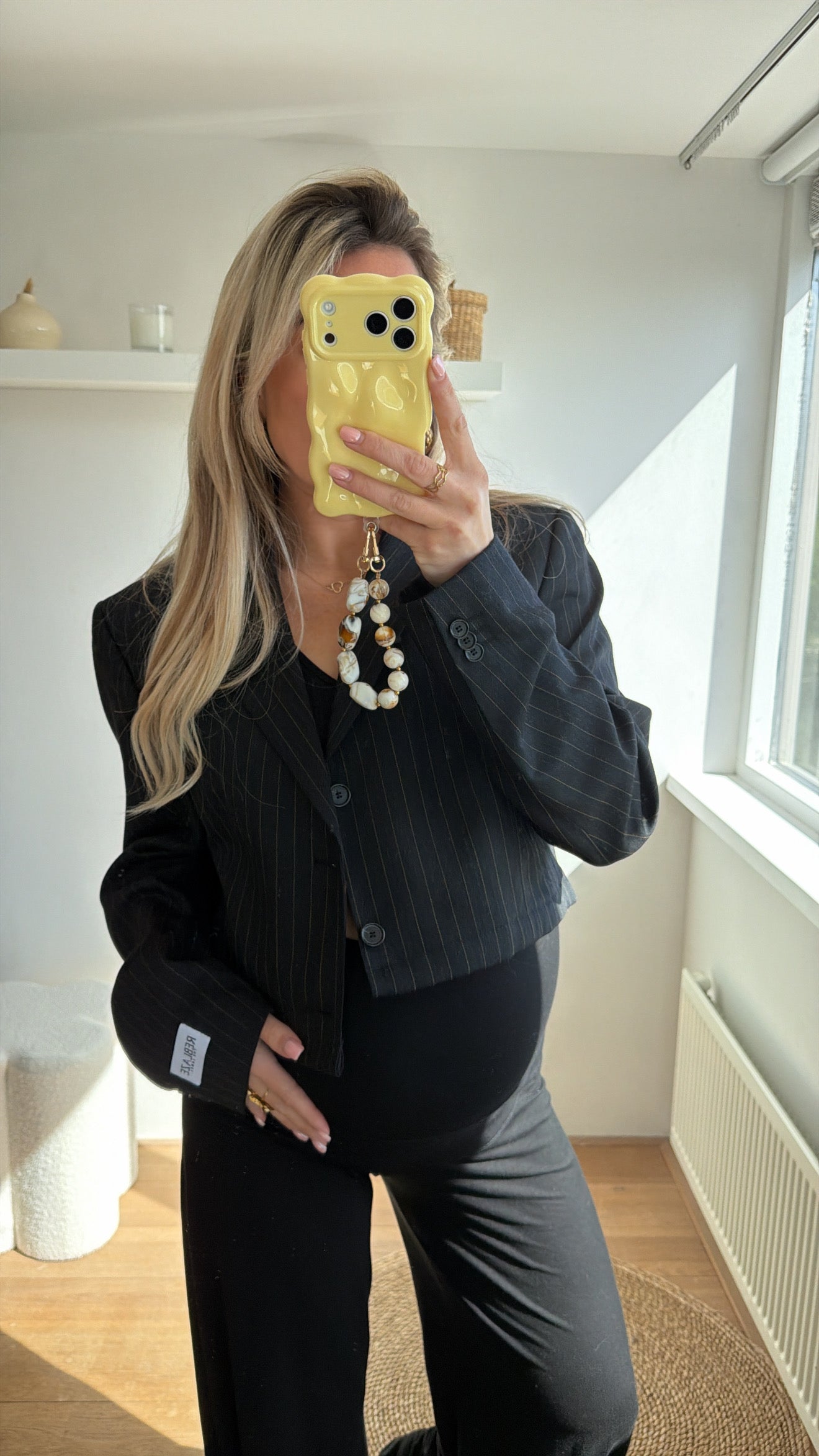 Cropped blazer - dark blue