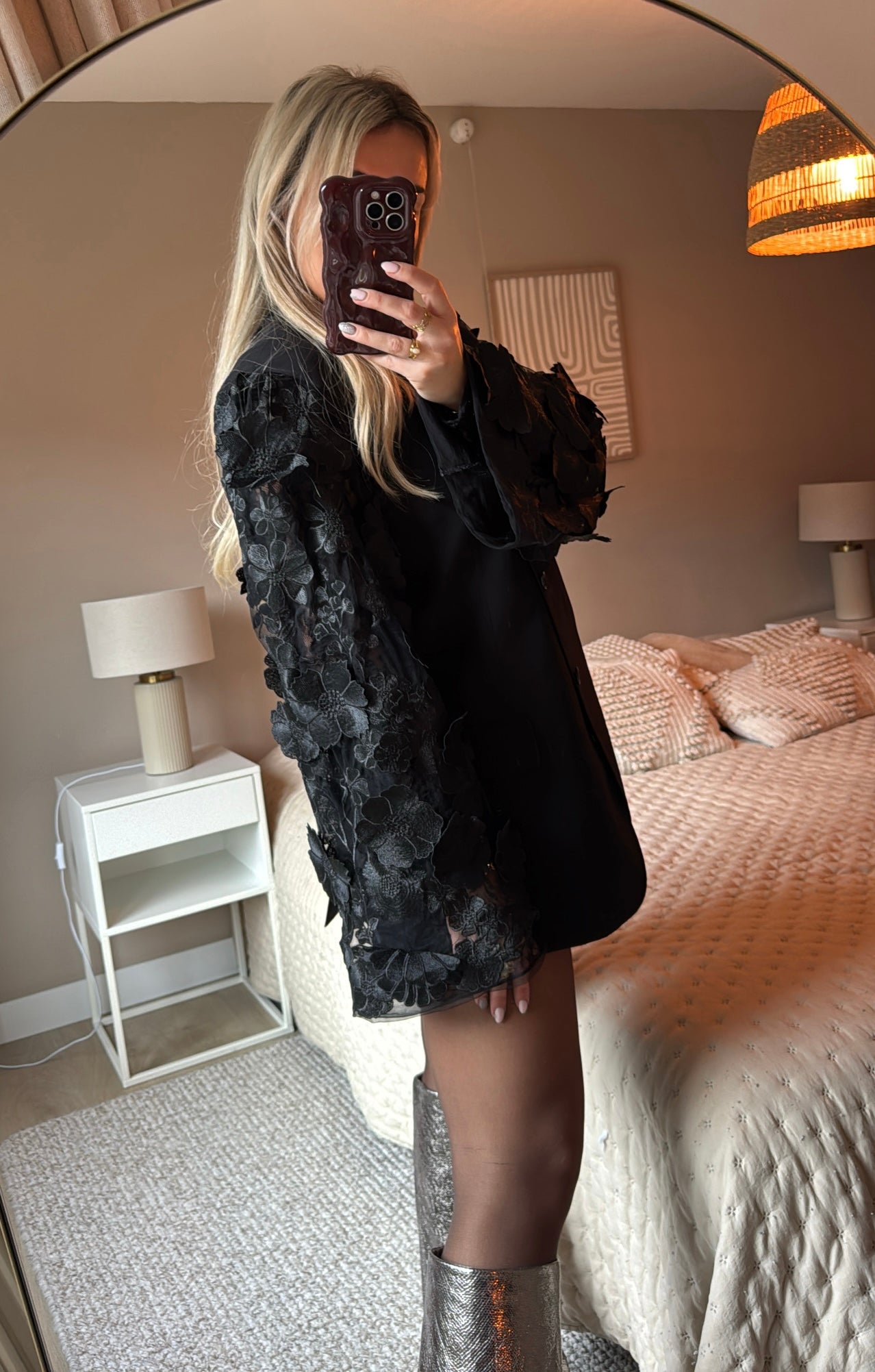 No 3. - Black flower blazer