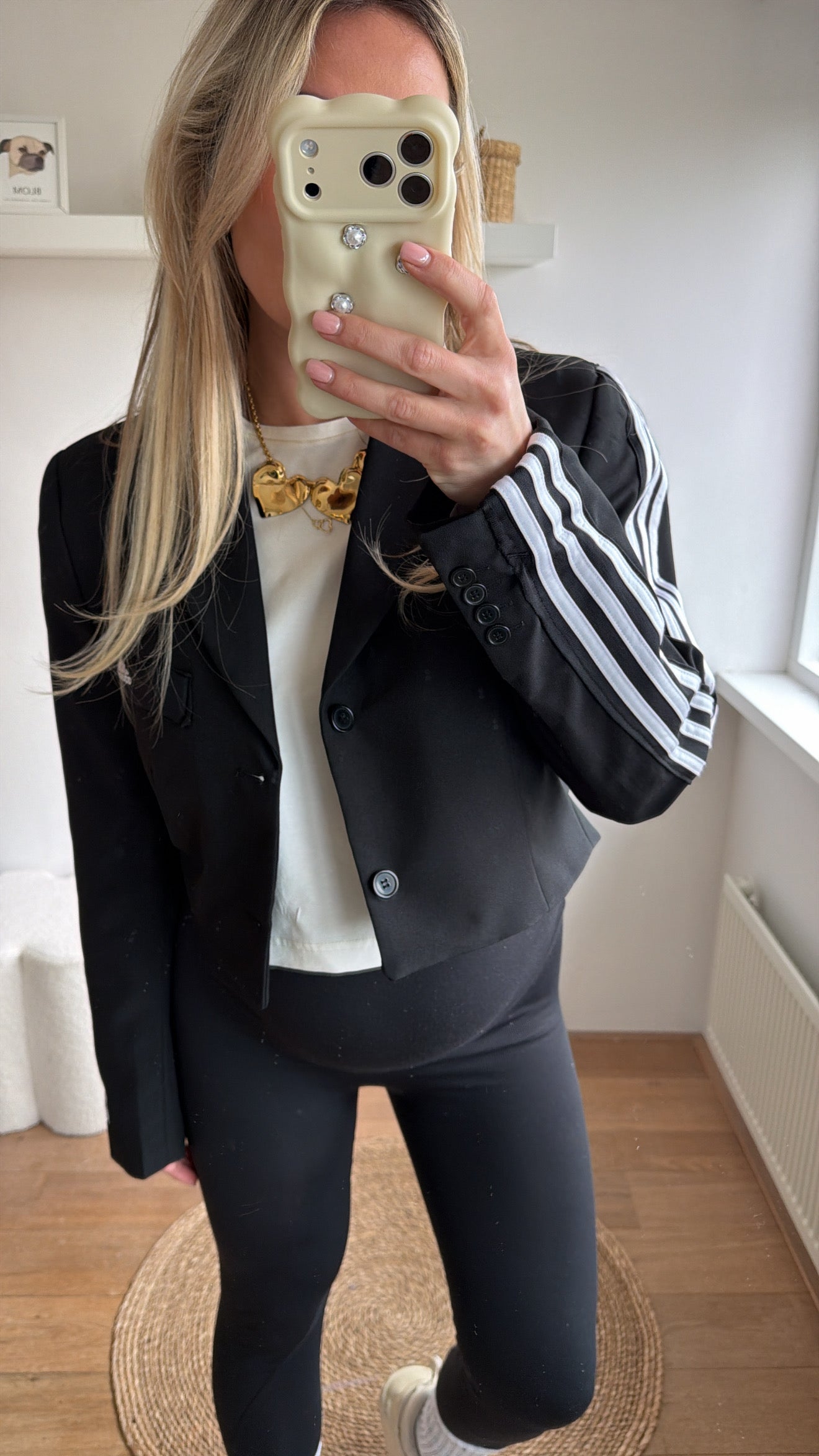 Cropped Adidas blazer - Black