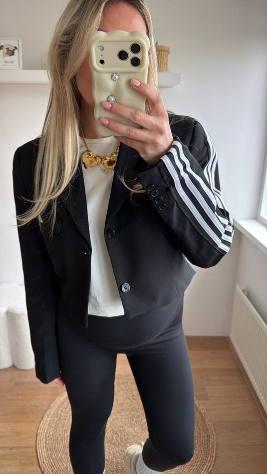 Cropped Adidas blazer - Black