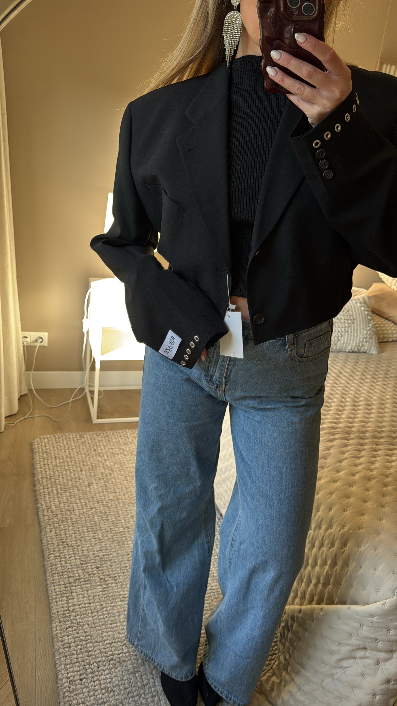 Cropped blazer - Reworked eyelets