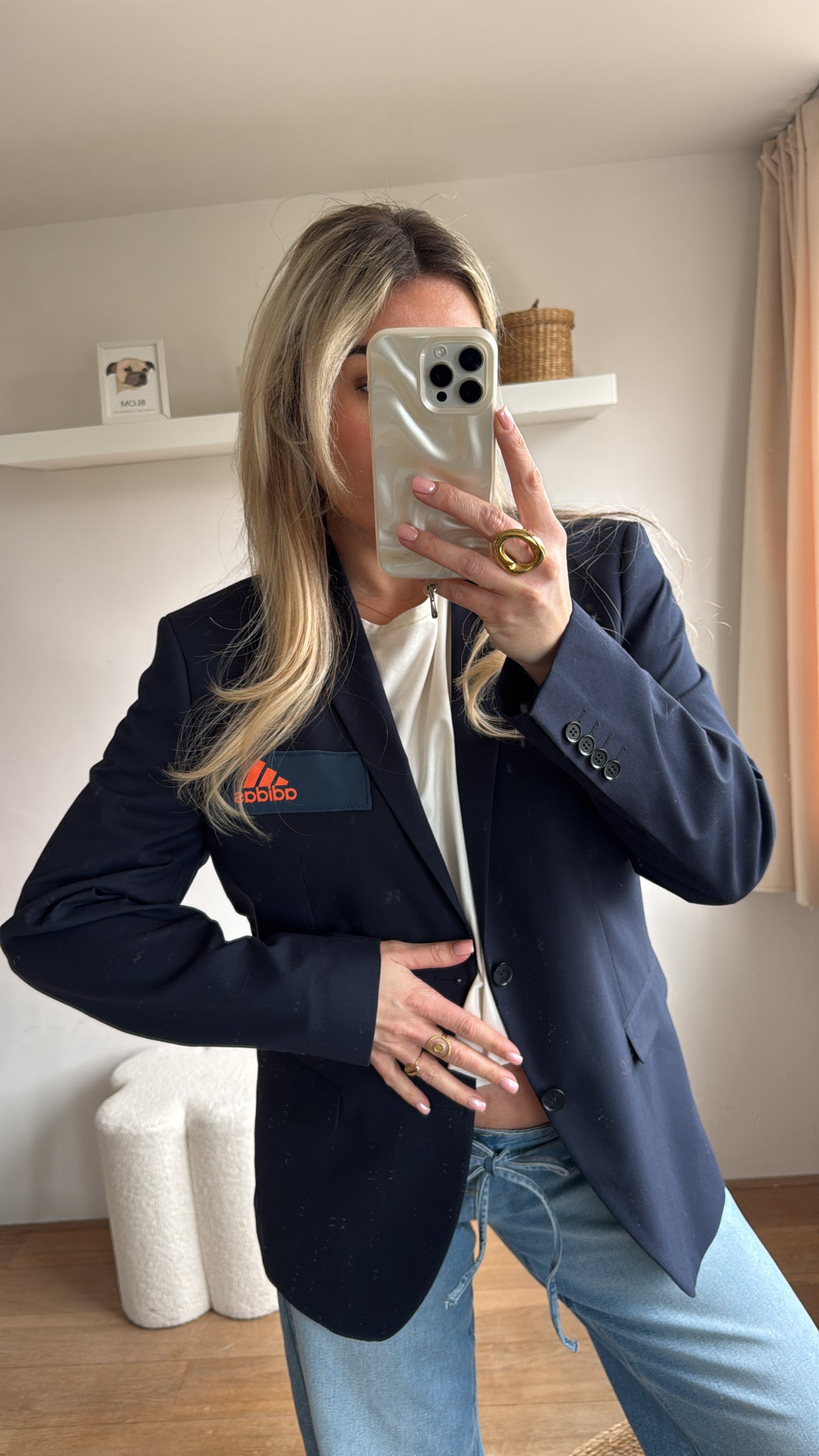 Reworked Adidas blazer - blue