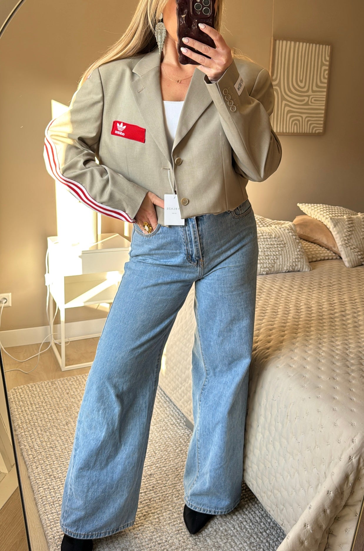 Cropped blazer beige - Adidas