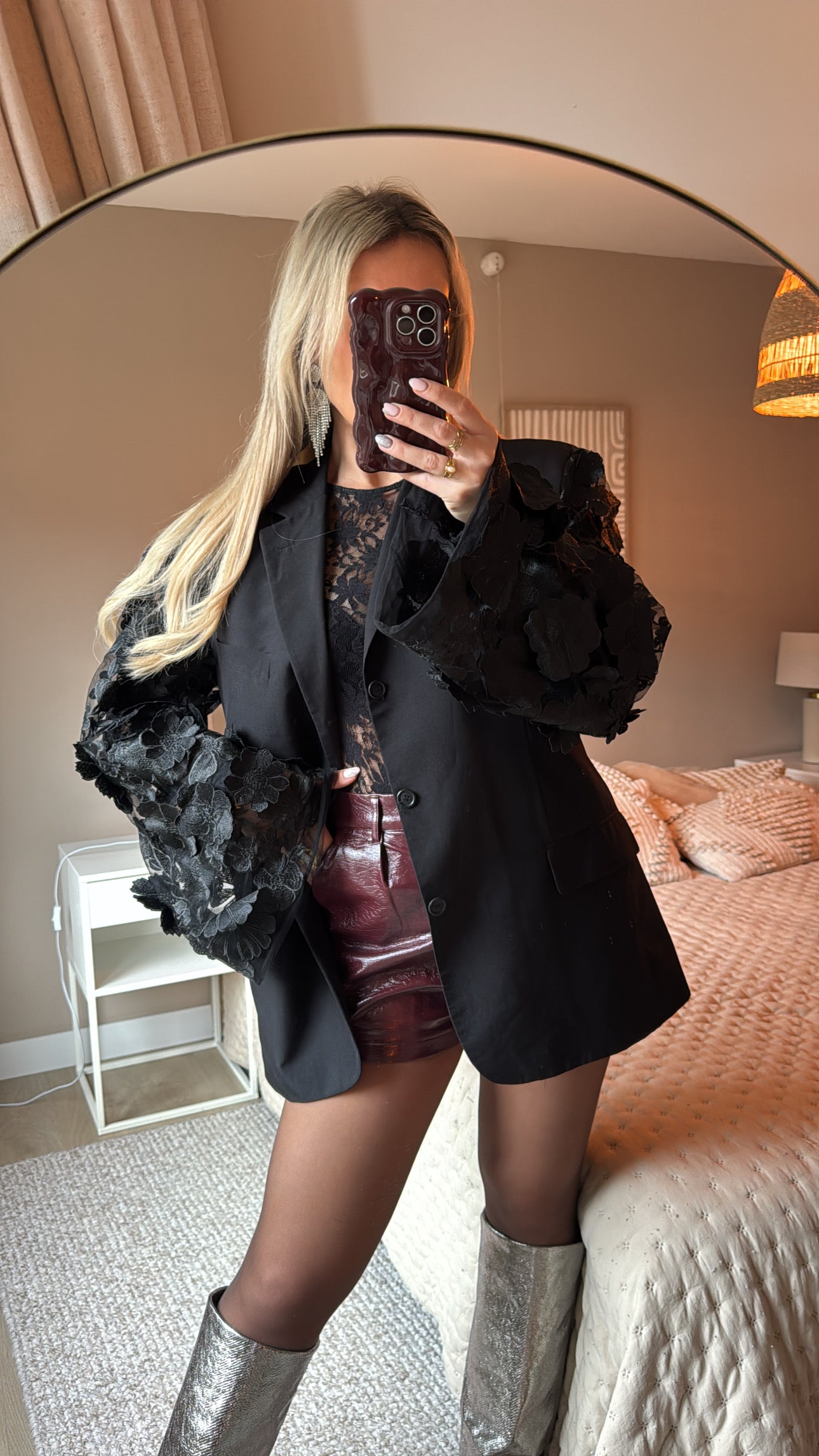 No 3. - Black flower blazer