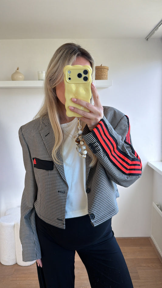 Cropped Adidas blazer - checkred