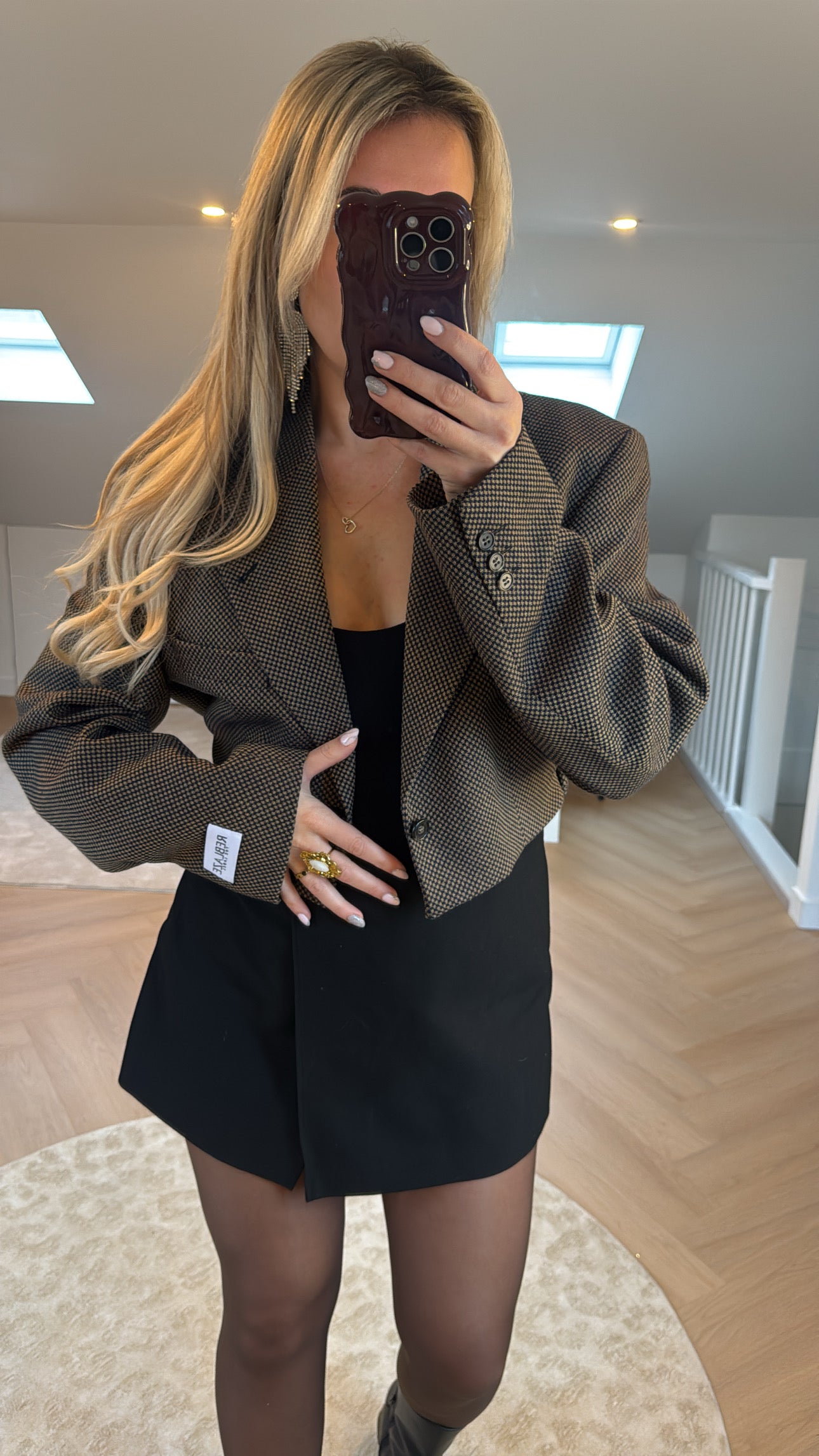Cropped blazer - Tweed look