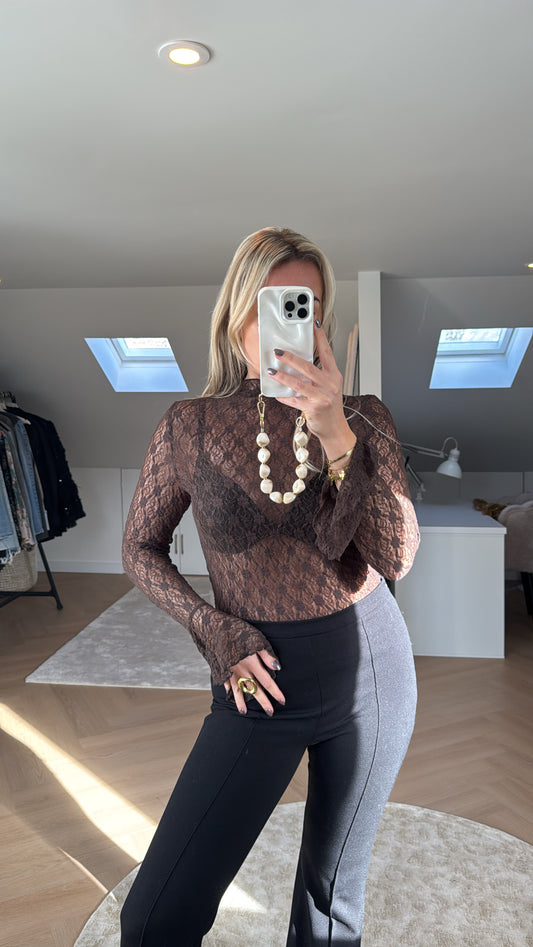 Lace top - Brown
