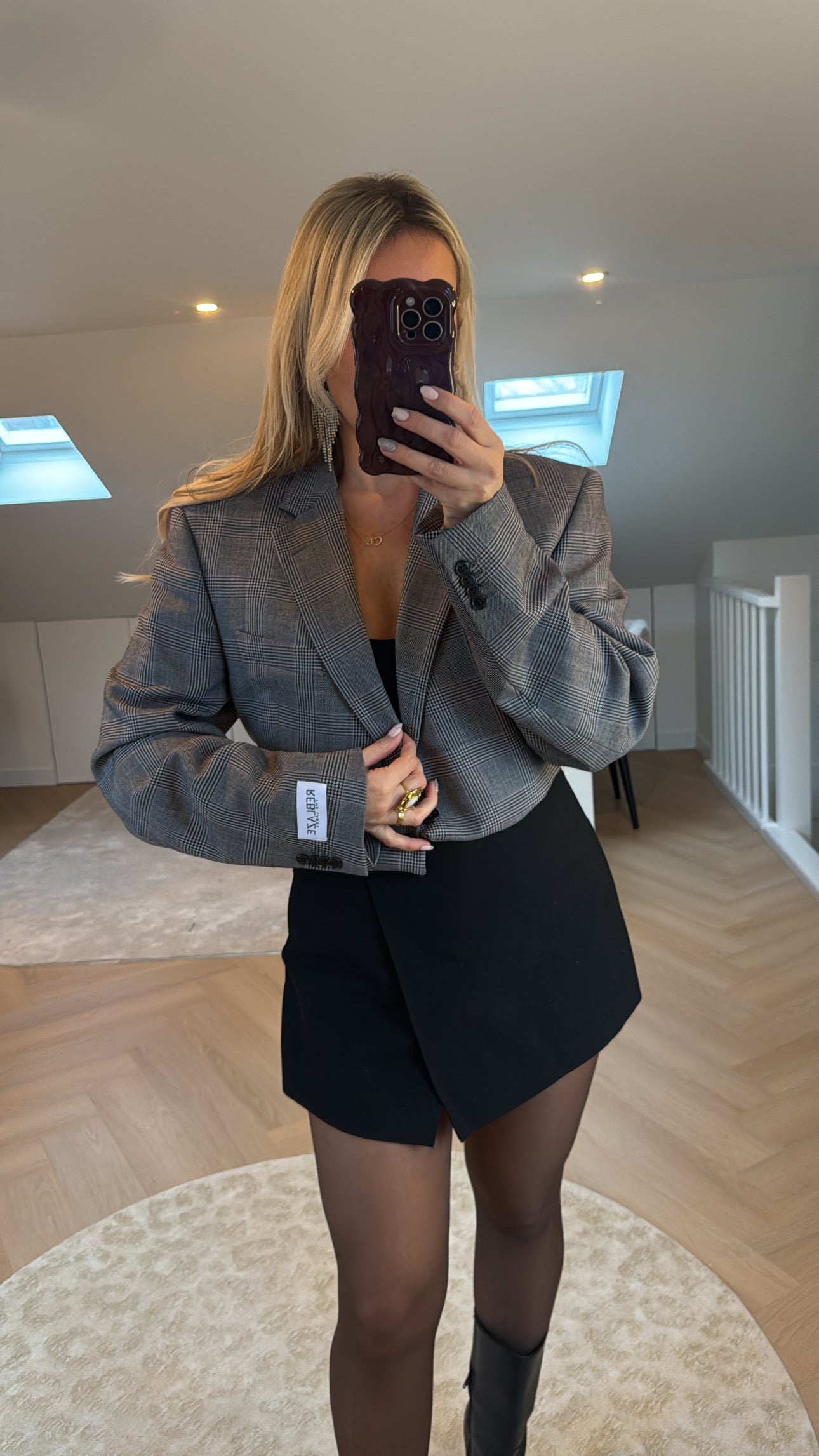 Cropped blazer - Grey
