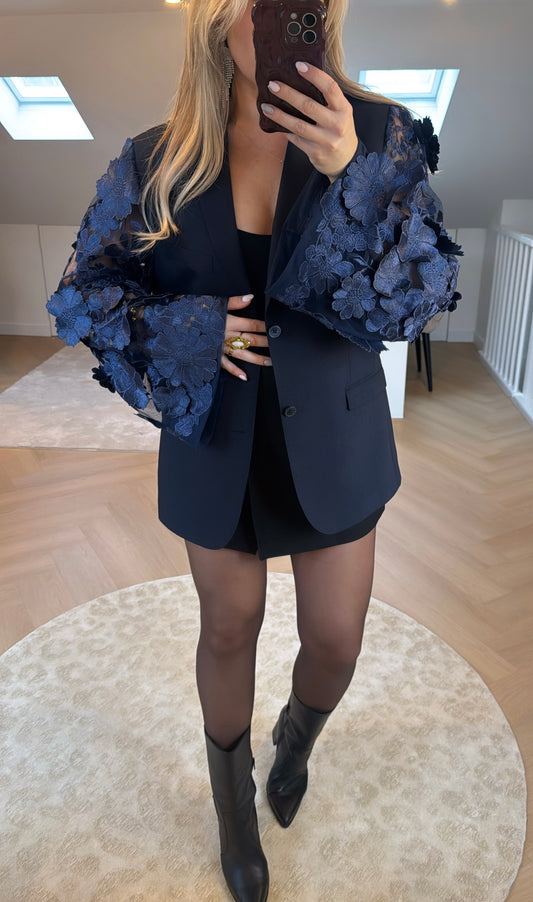 Blue flower blazer