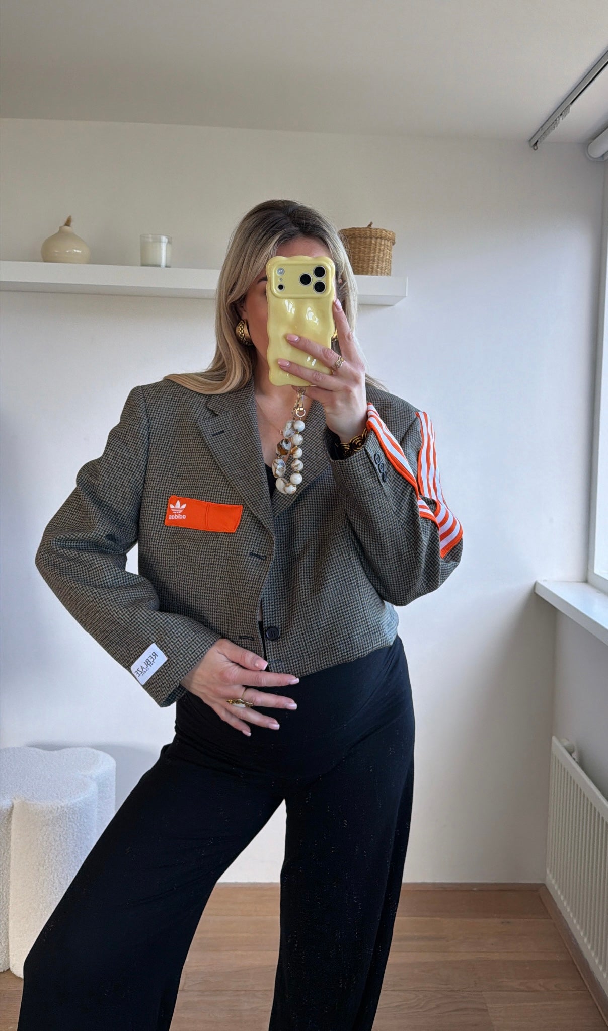 Cropped blazer Adidas - checkred