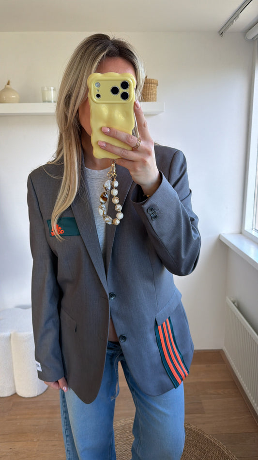 Reworked Adidas blazer - grey