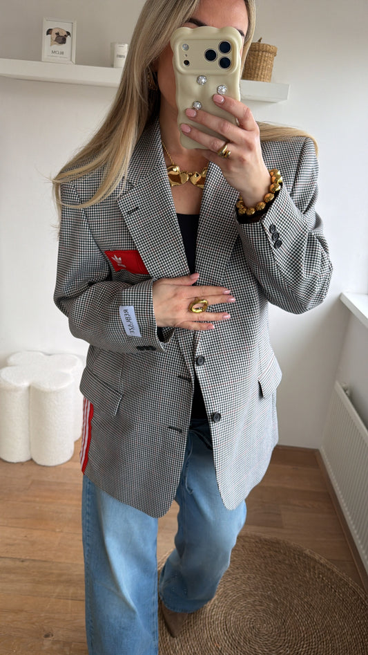 Reworked Adidas blazer - checkred