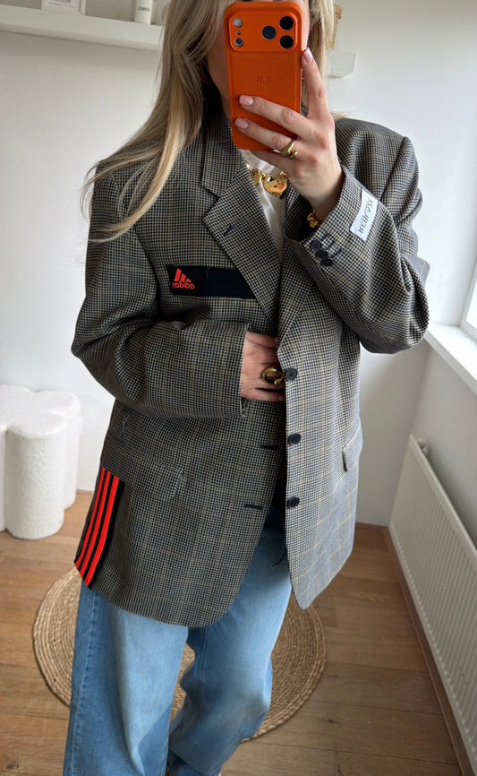 Reworked Adidas blazer - checkred