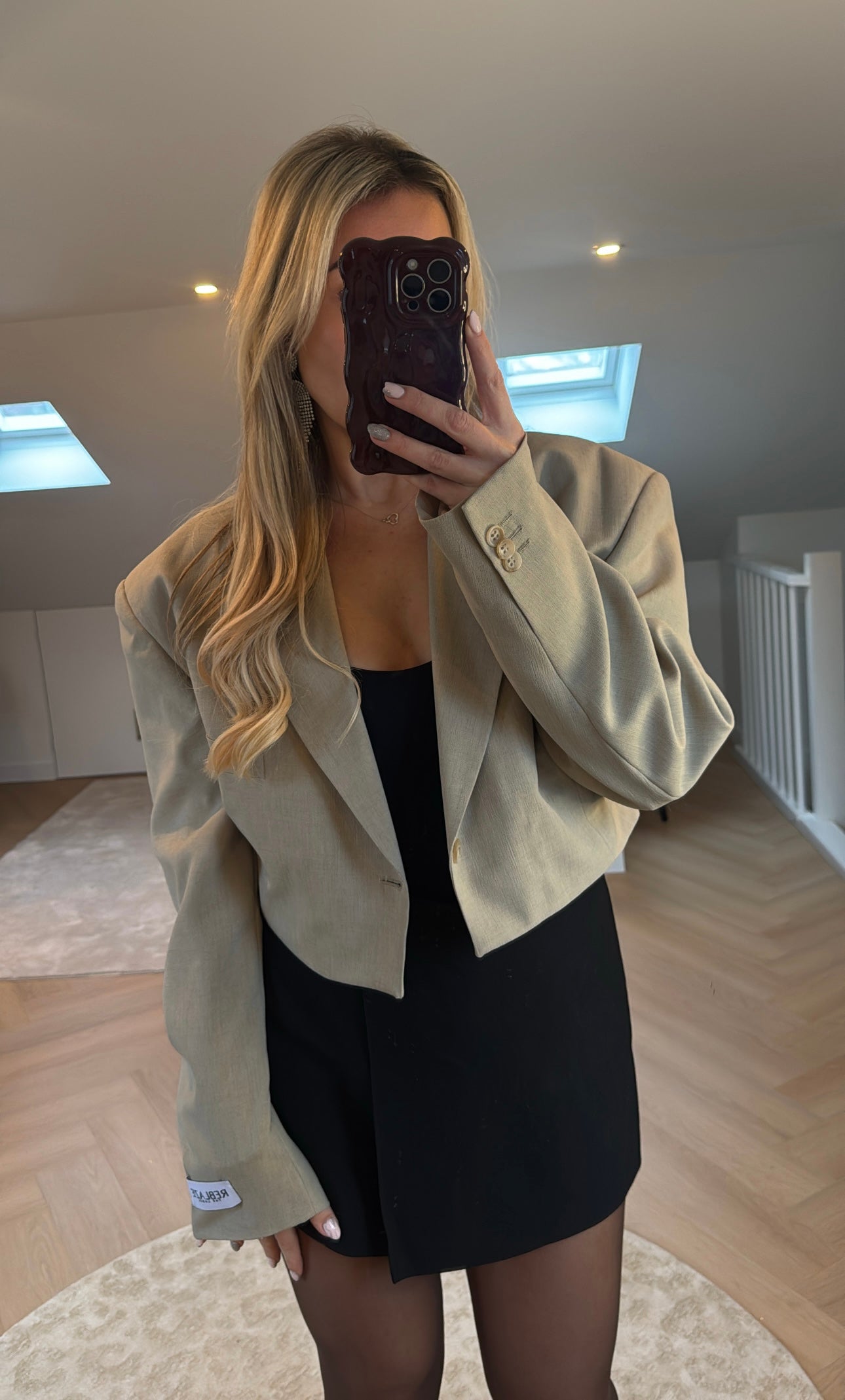 Cropped blazer - Beige