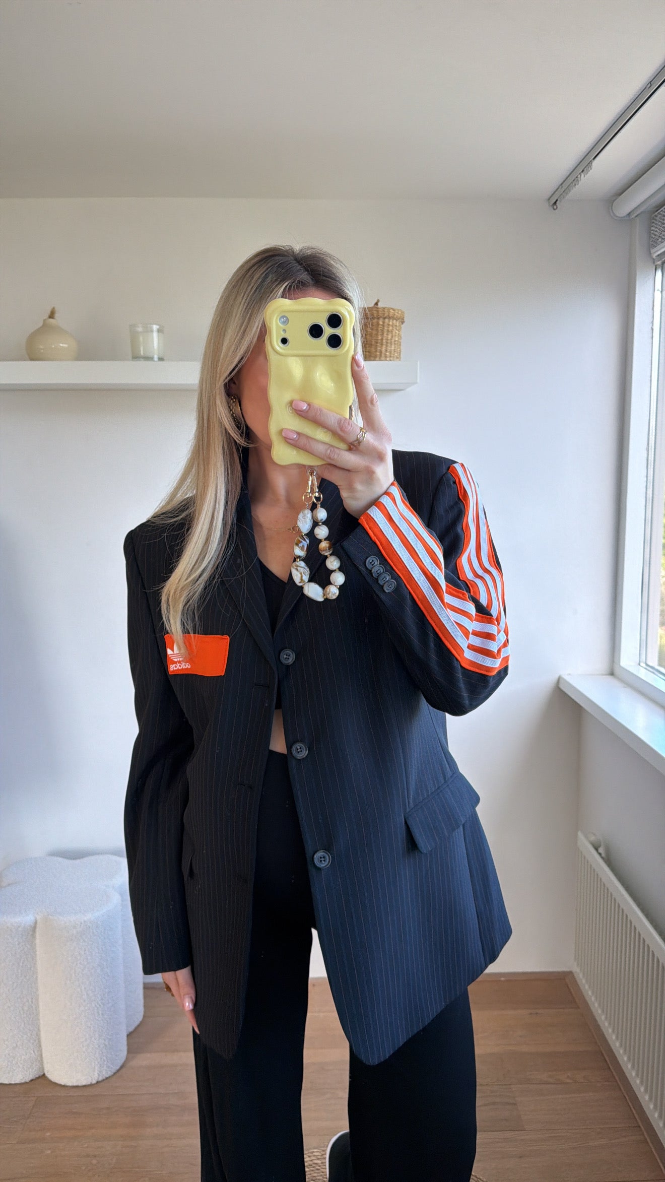 Reworked Adidas blazer - dark blue