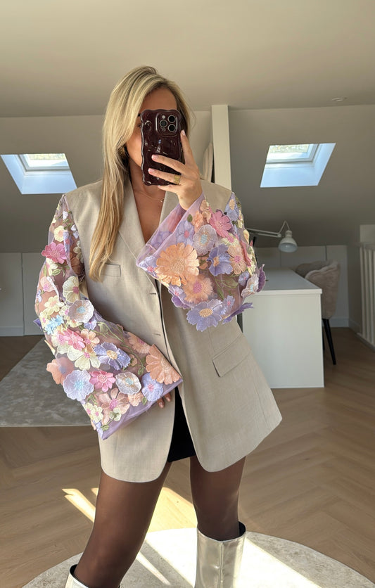 Light flower blazer