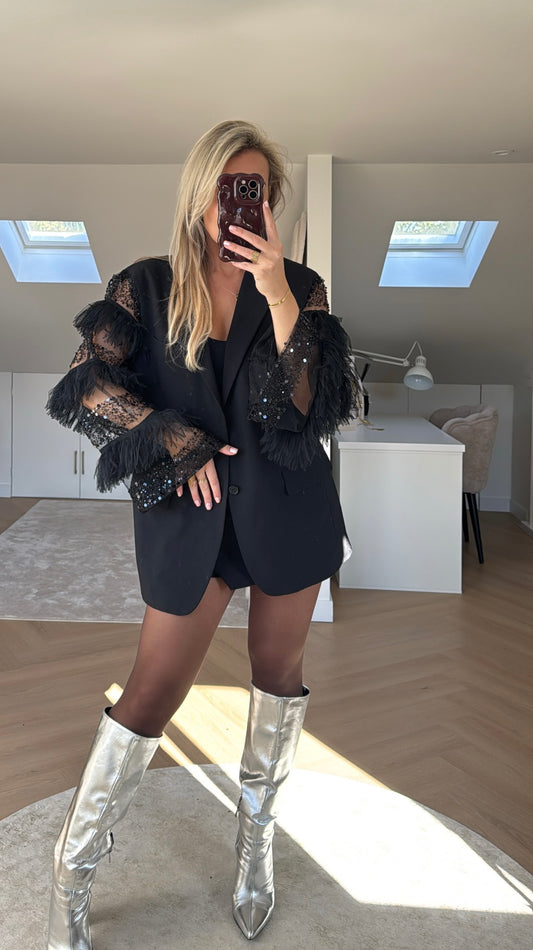 Black sparkle blazer