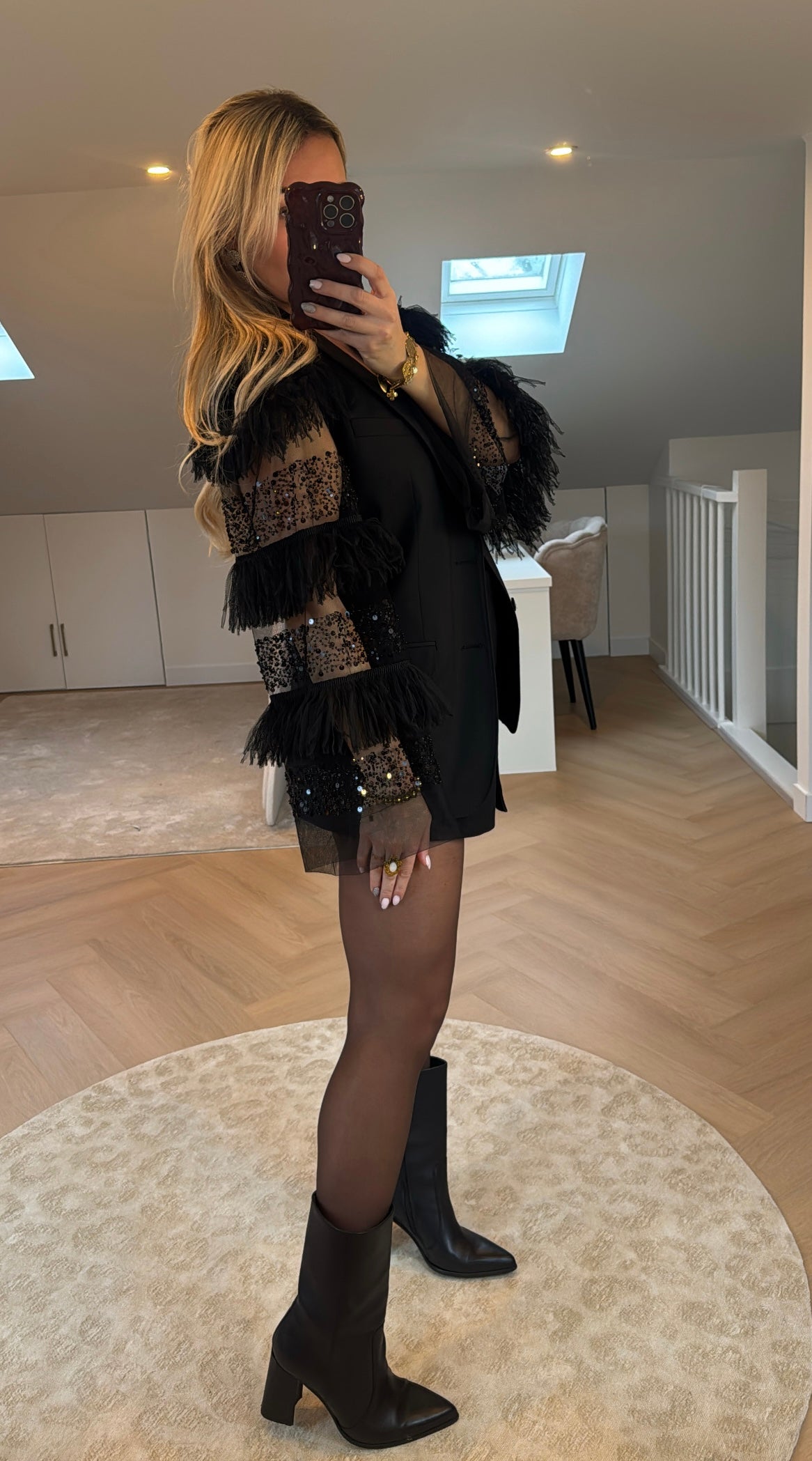 Black sparkle blazer