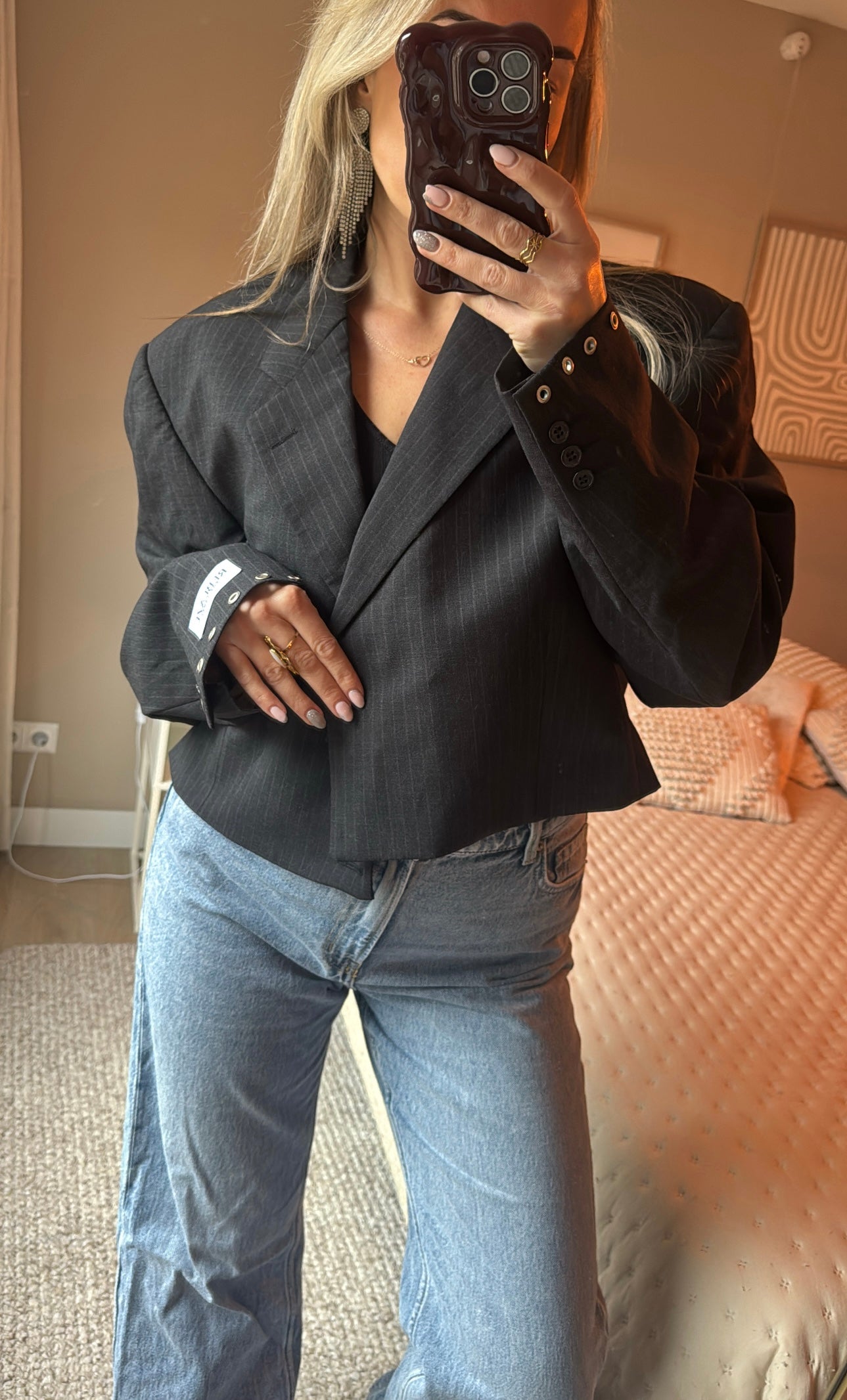 Cropped blazer - Reworked eyelets