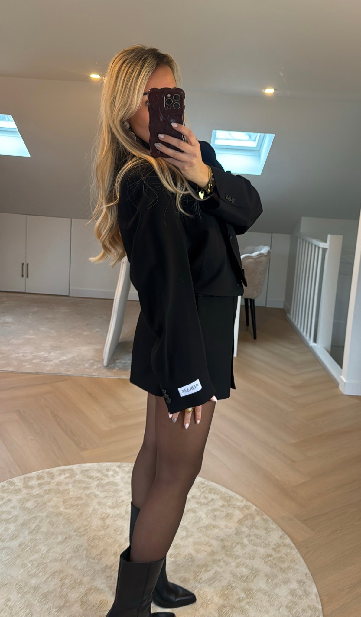 Cropped blazer - Black