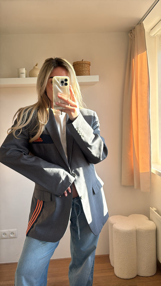 Reworked Adidas blazer - grey