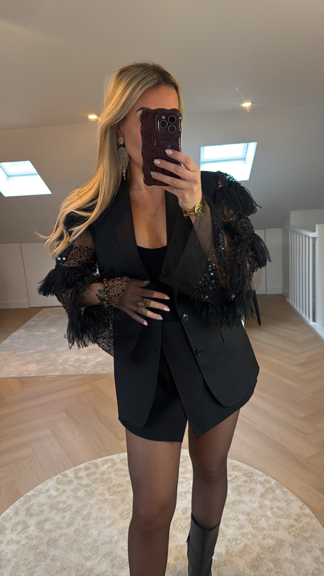 Black sparkle blazer