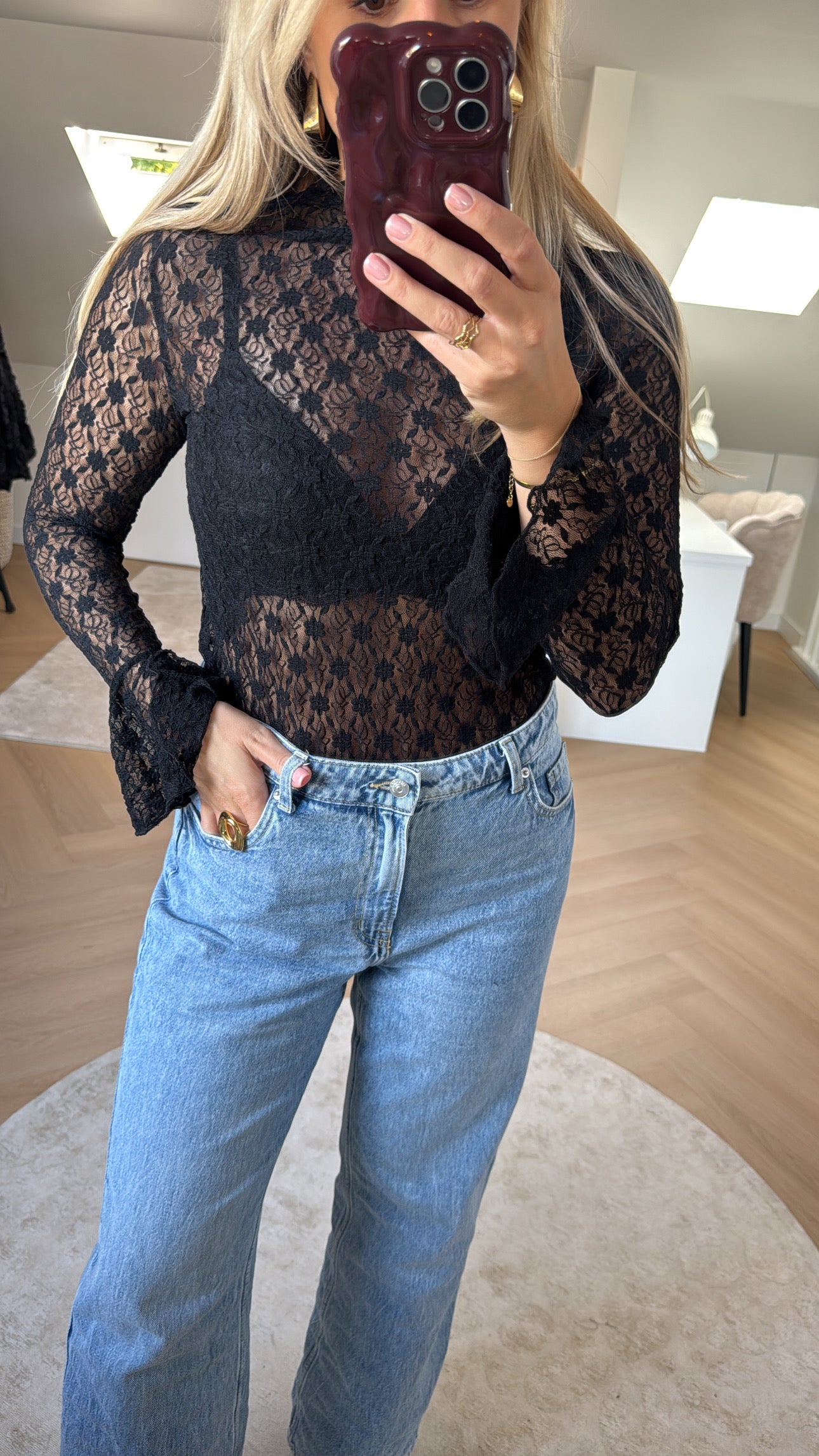 Lace top - Black