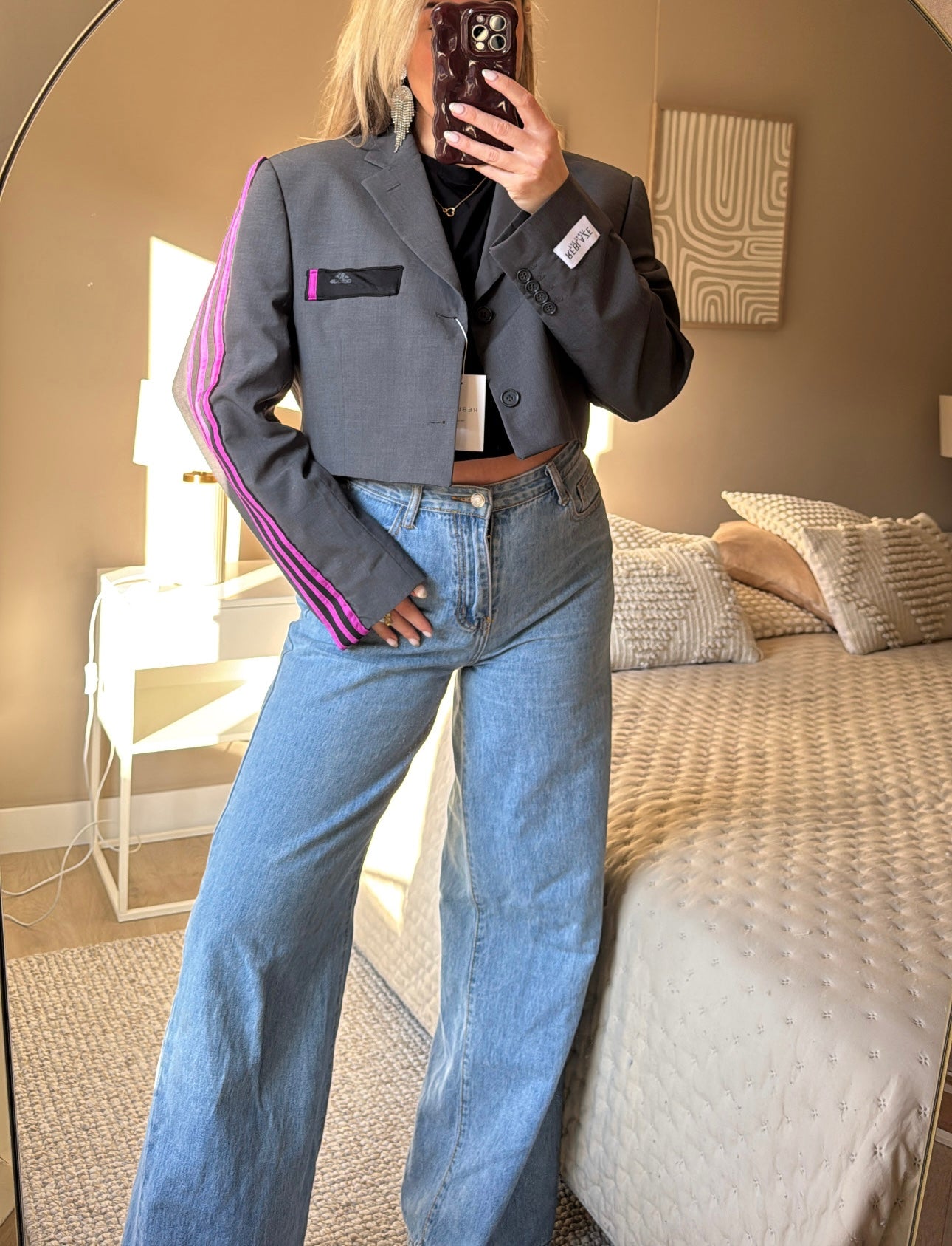 Cropped blazer grey - Adidas