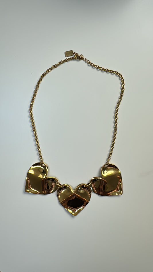 Gouden hartjes ketting