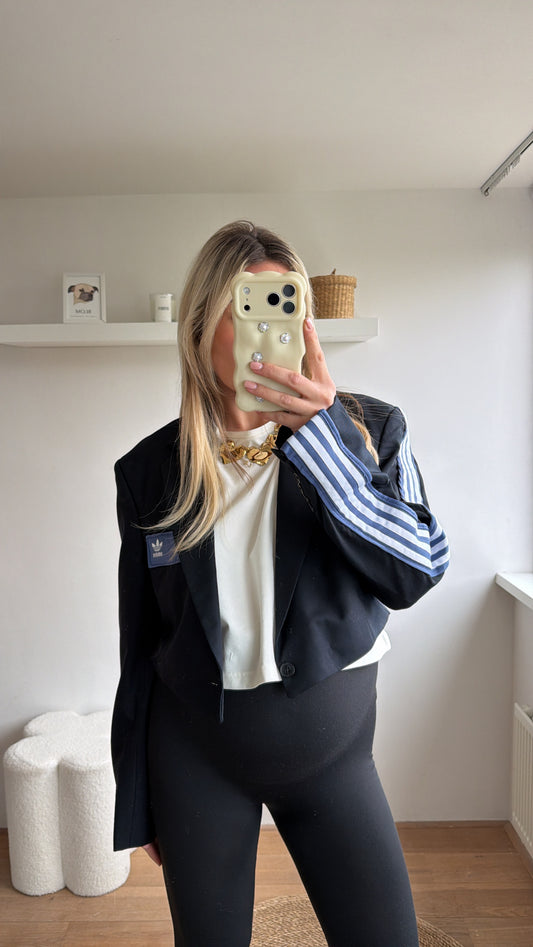 Cropped Adidas blazer - dark blue