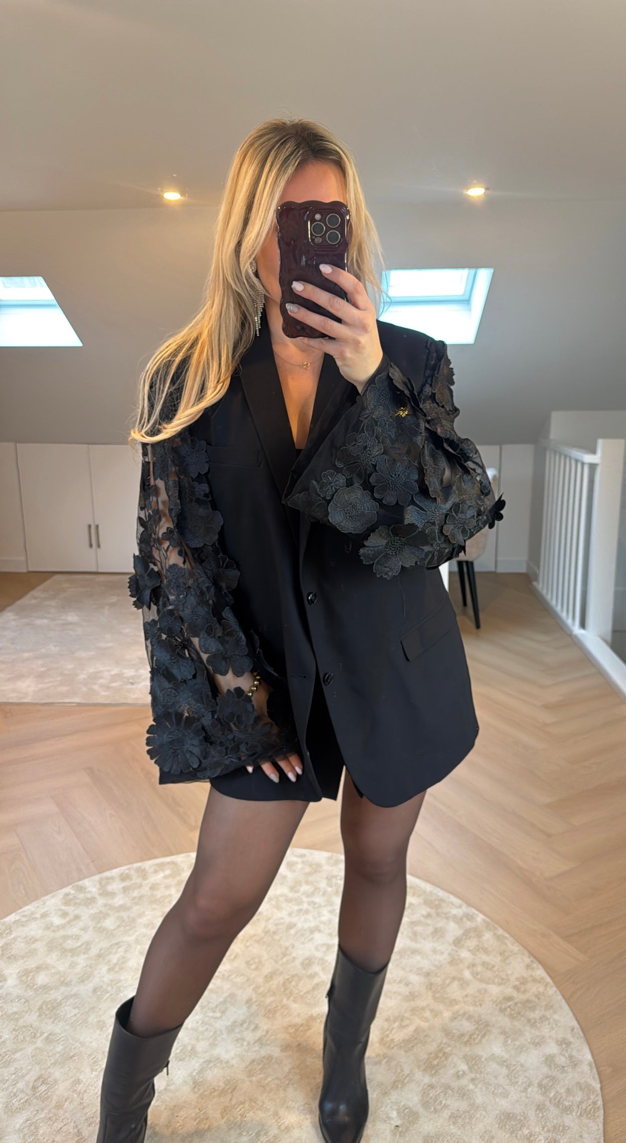 No. 2 - Black flower blazer