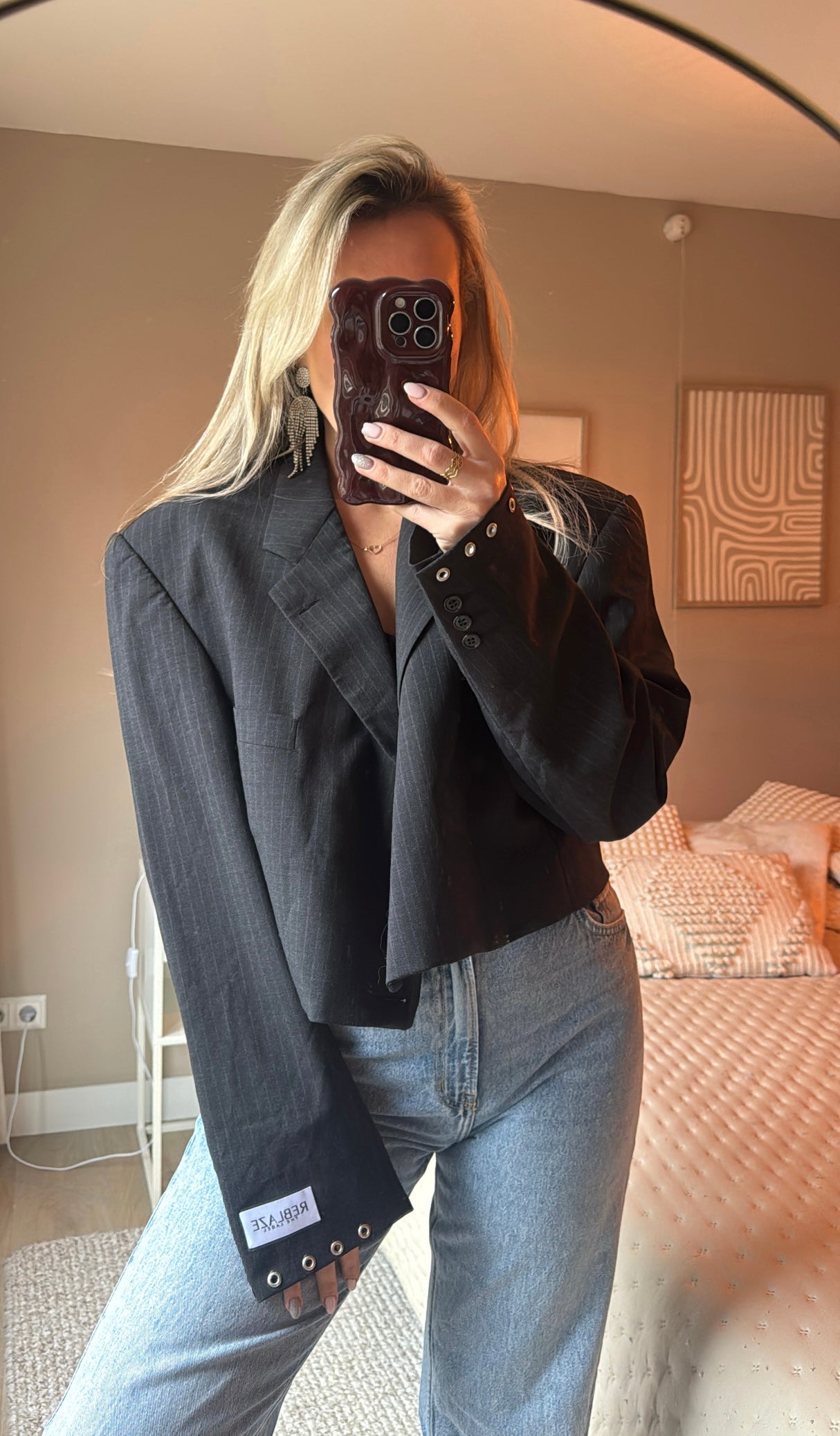 Cropped blazer - Reworked eyelets