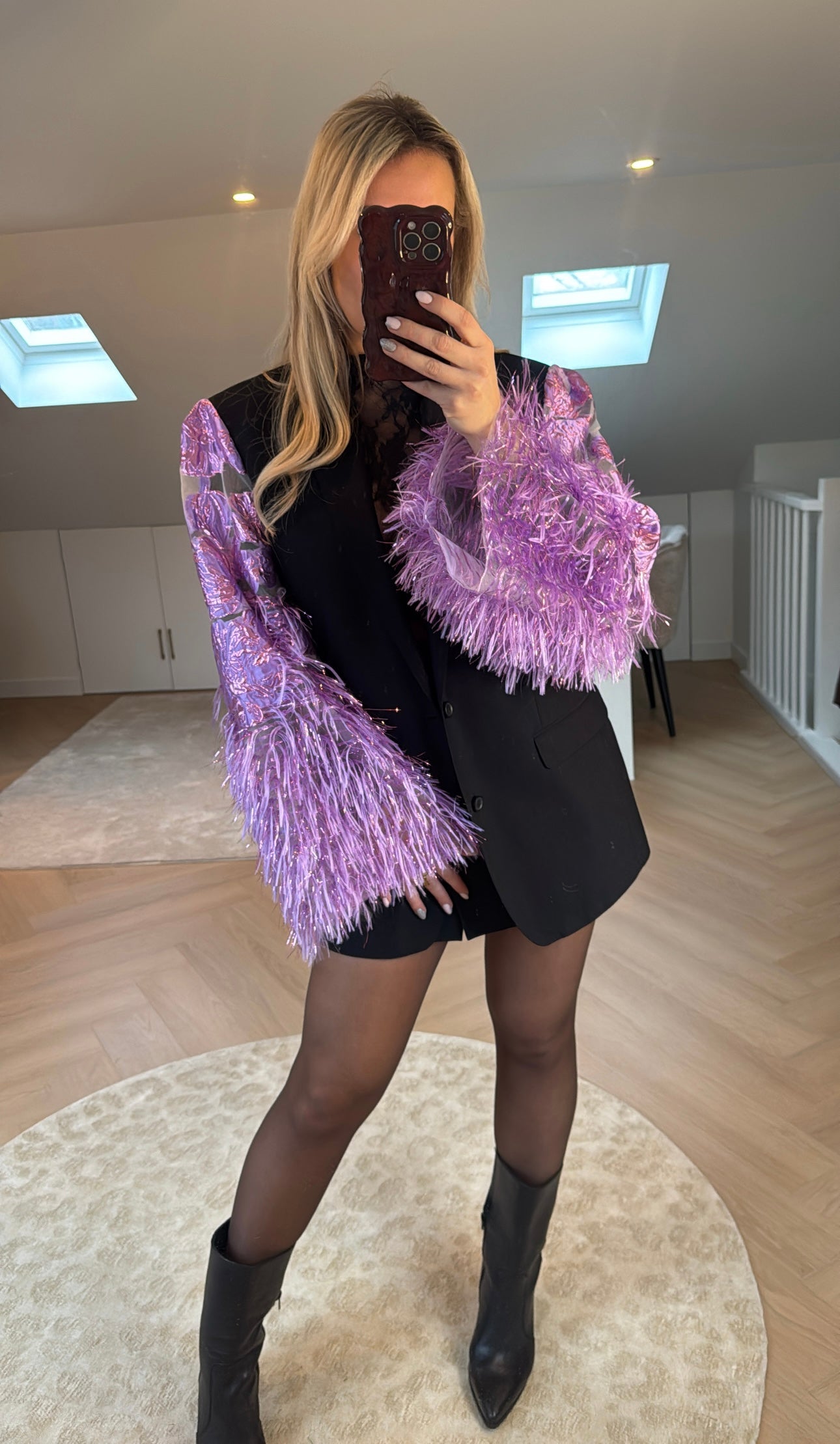 Lila pino blazer