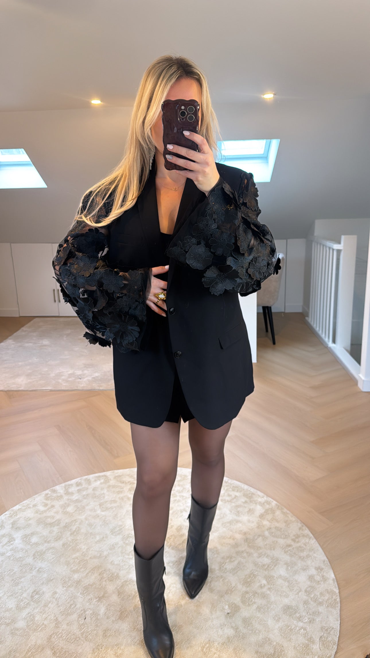No. 2 - Black flower blazer