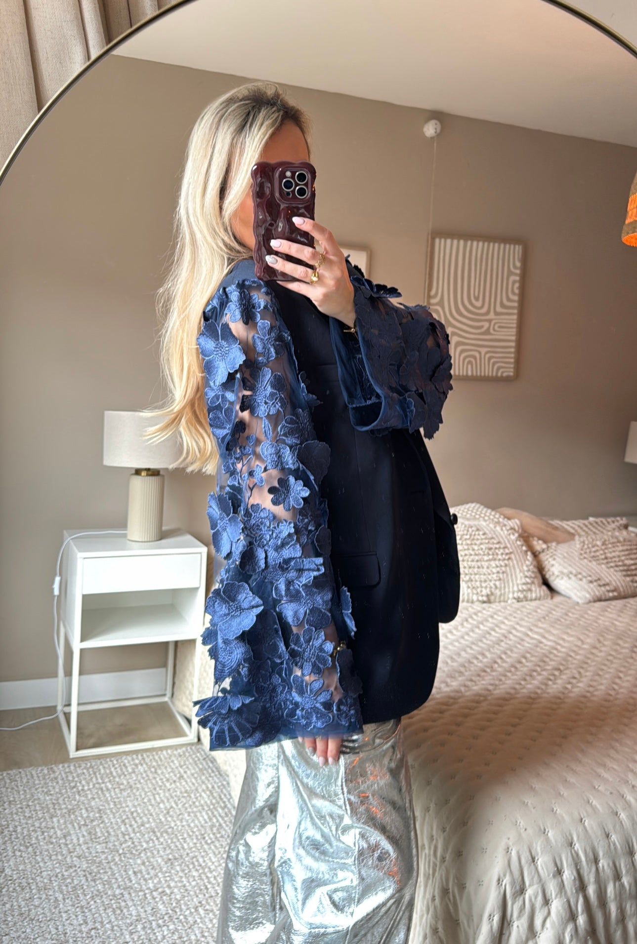 Blue flower blazer