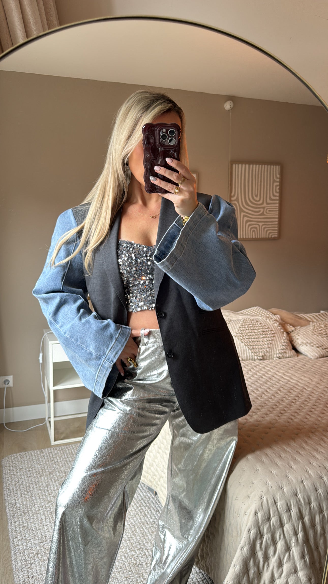 Light denim blazer - grey