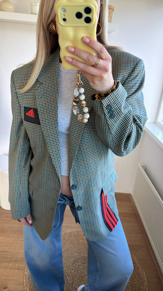 Reworked Adidas blazer - checkred