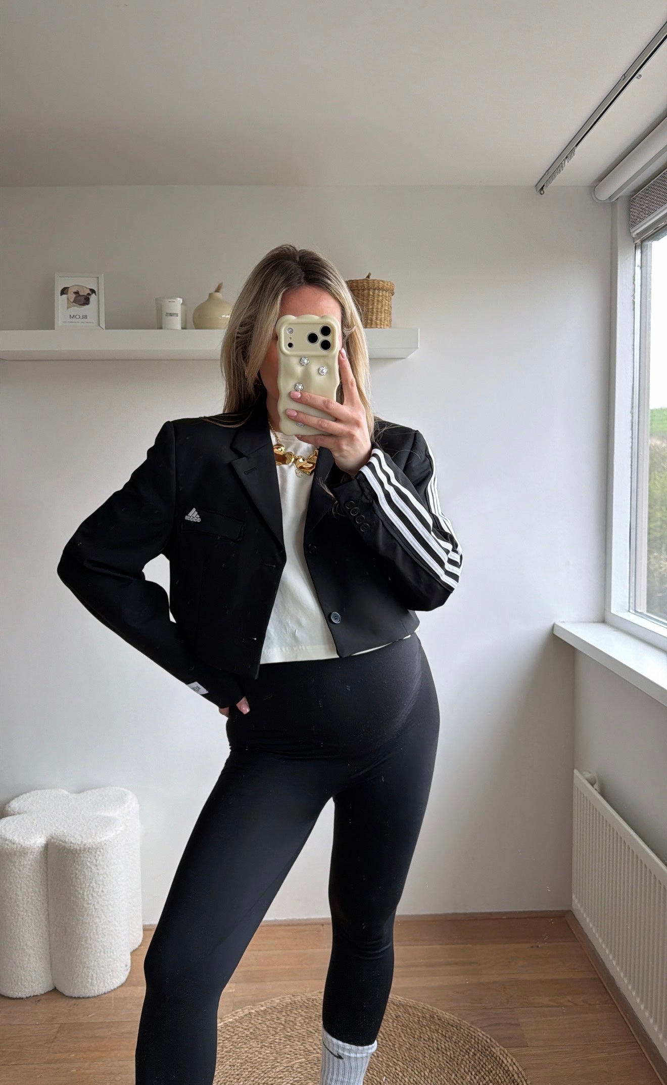 Cropped Adidas blazer - Black