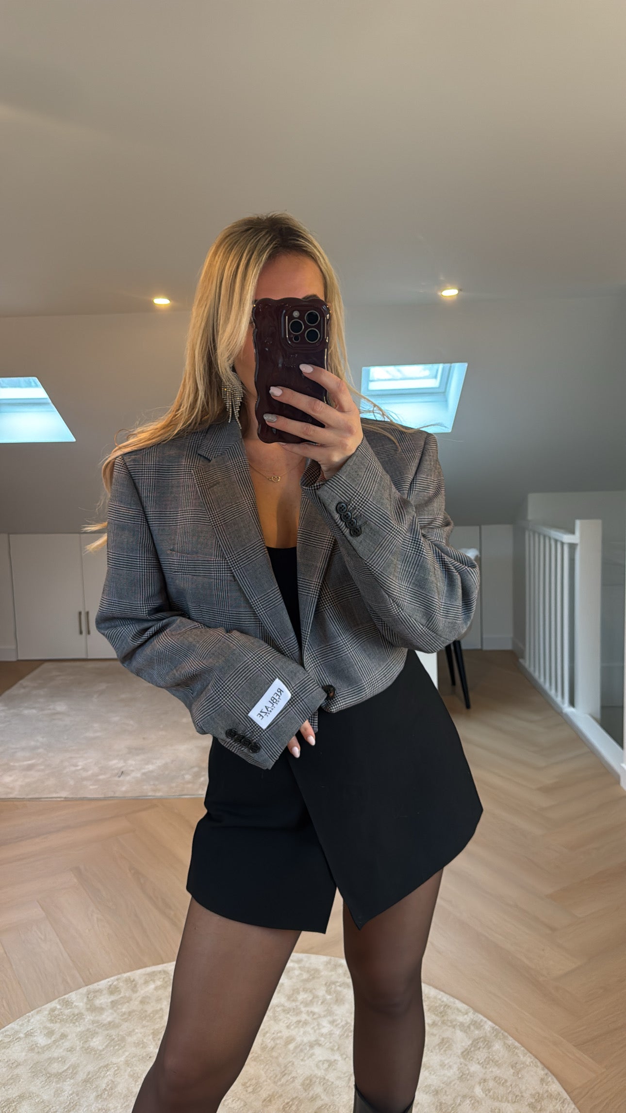 Cropped blazer - Grey