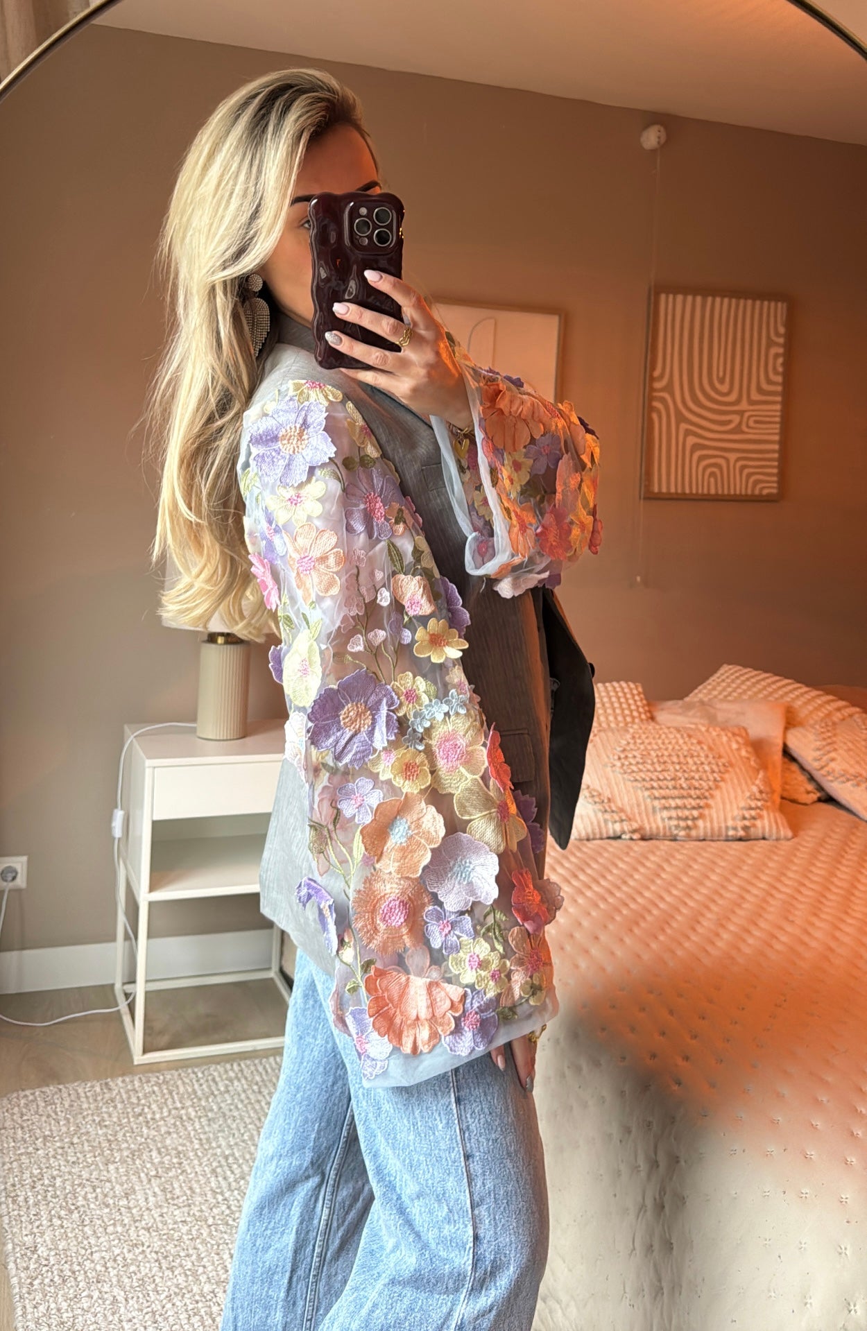 Light flower blazer