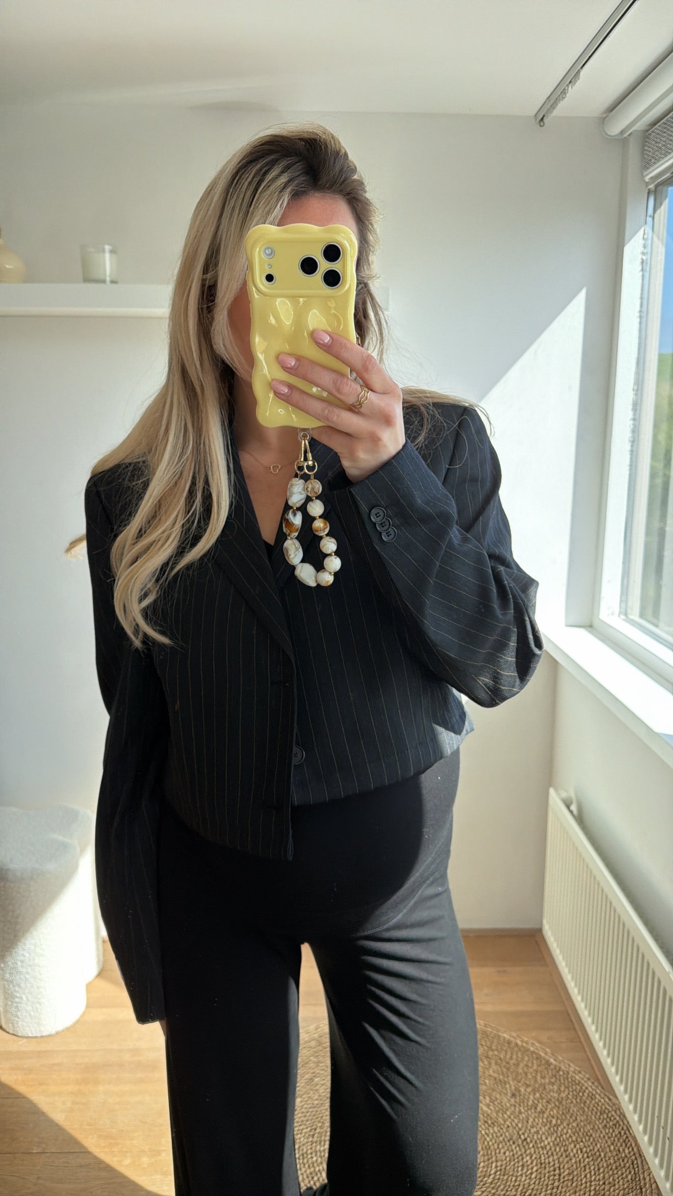 Cropped blazer - dark blue
