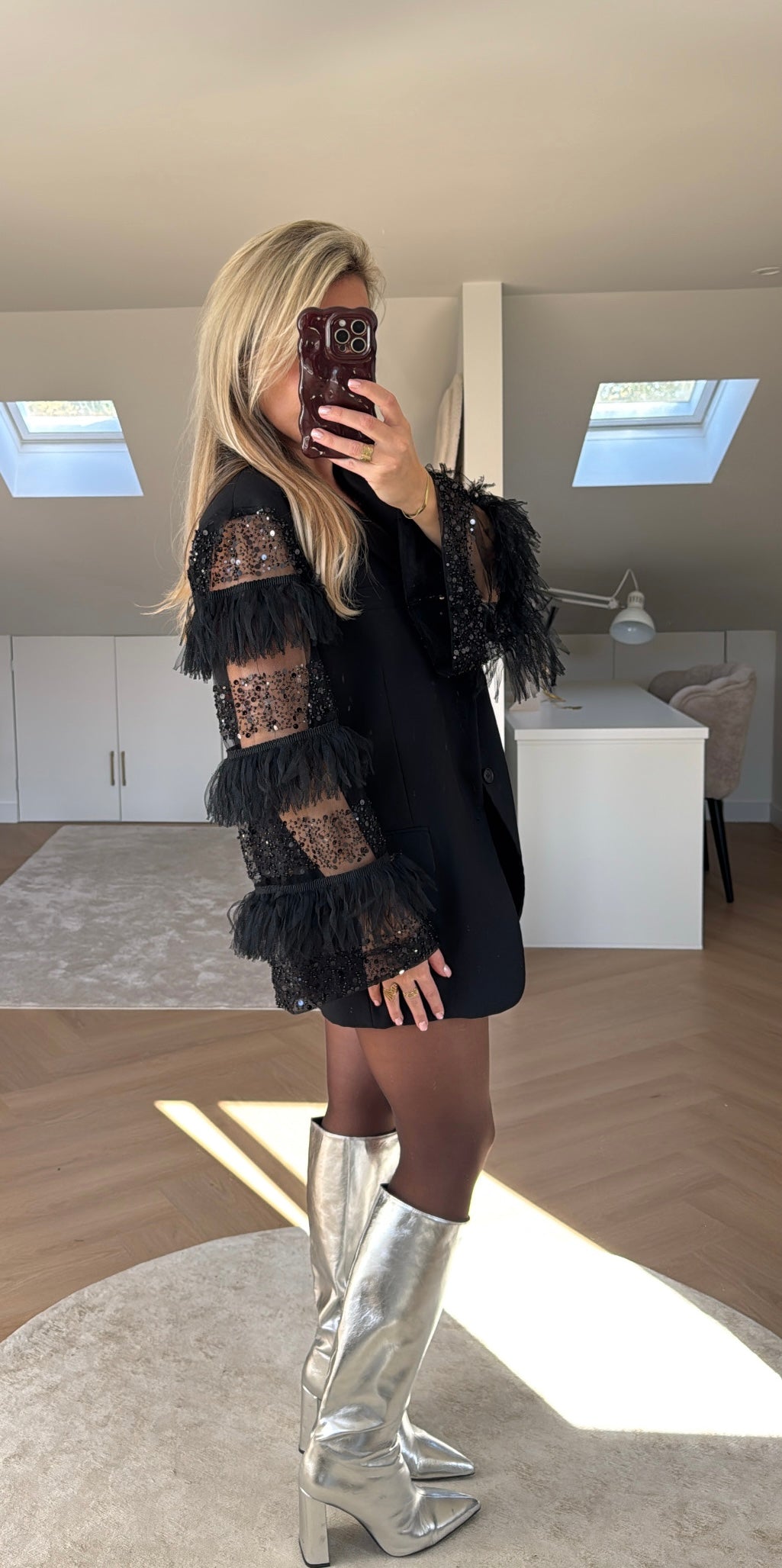 Black sparkle blazer