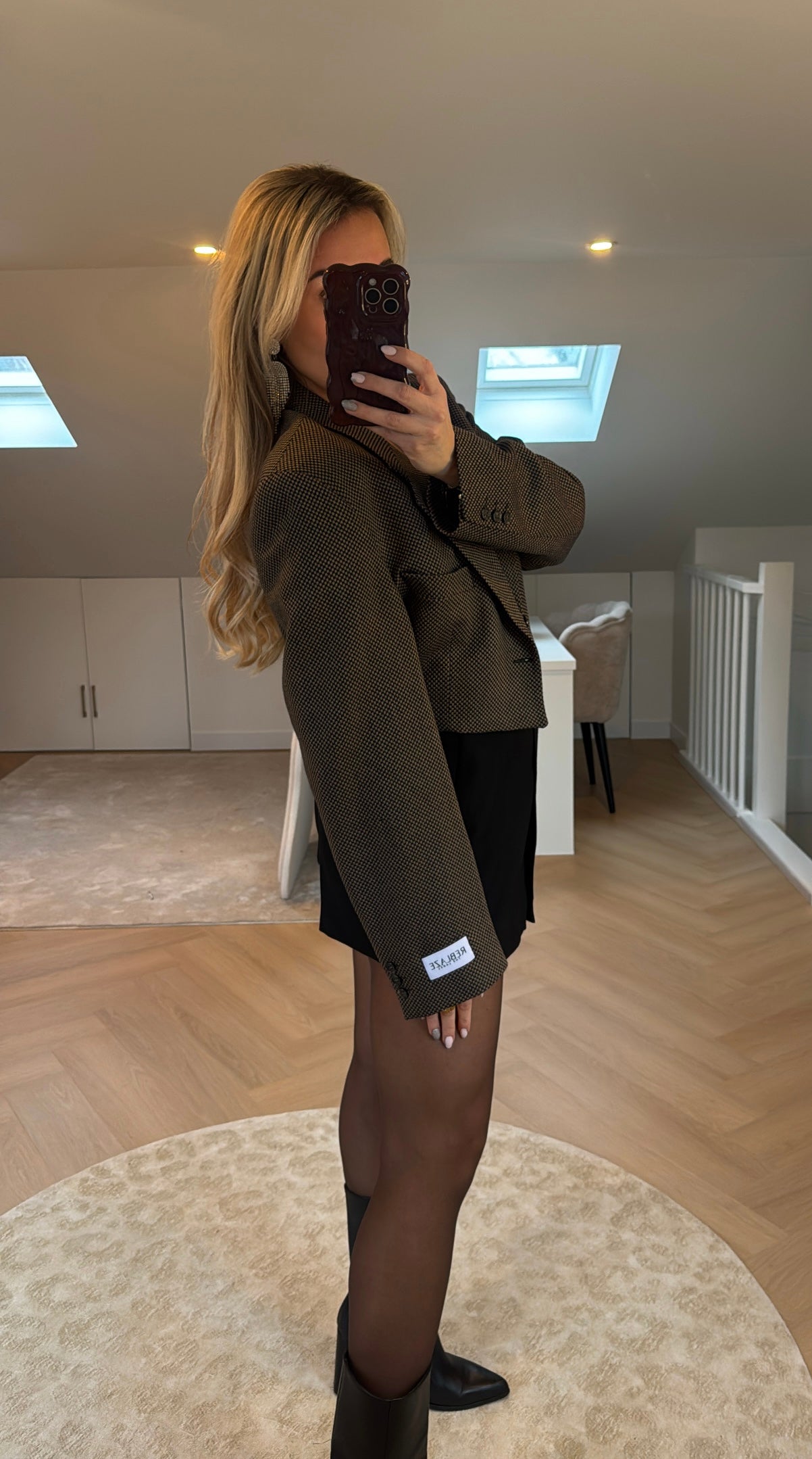 Cropped blazer - Tweed look